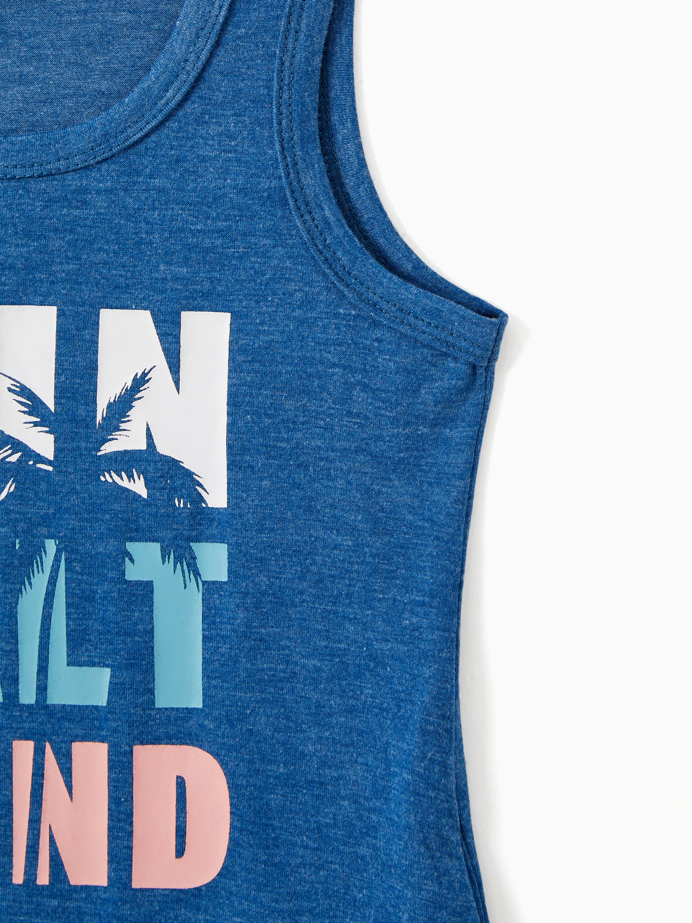 Family Matching Sets Blue Tank Top or Flowy A-Line Tank Dress with Pockets Blue - Image 12