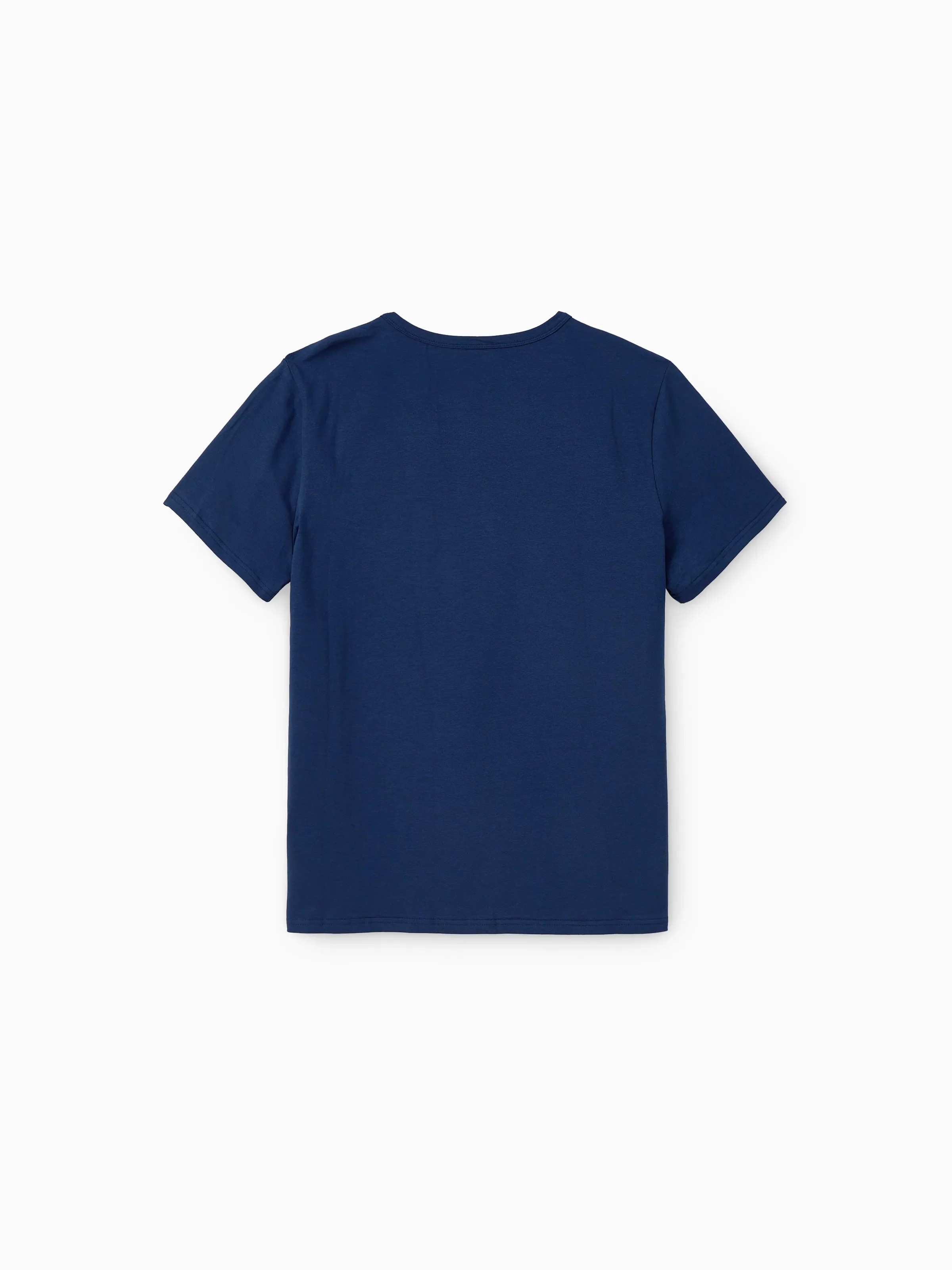 Family Matching Sets Floral Panel Short-sleeve T-shirts or All Over Floral Print V Neck Spaghetti Strap Midi Dresses with Hidden Snap royalblue - Image 22