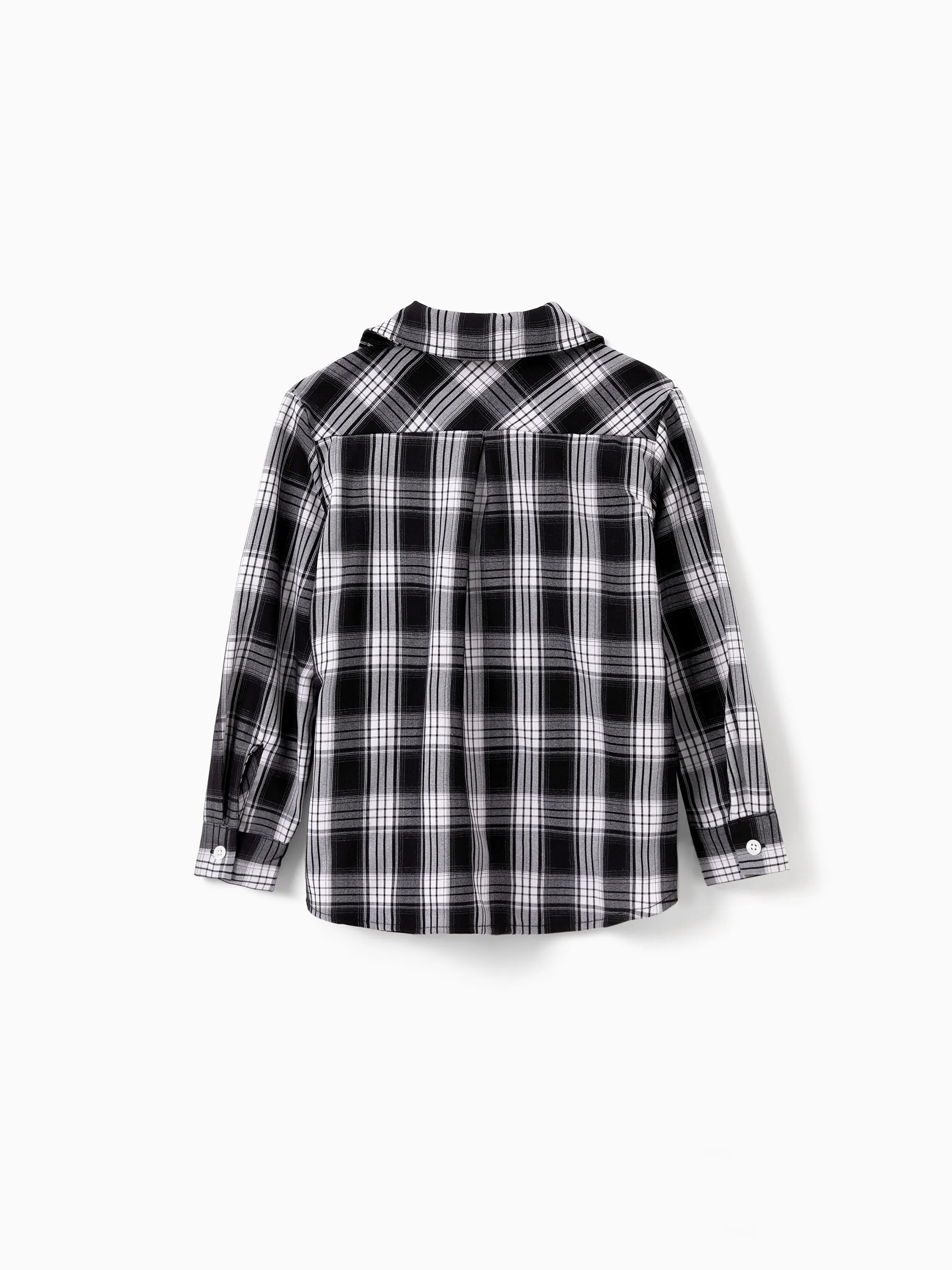 Family Matching Sets Long Sleeves Black and White Plaid Sweatshirt or Velvet Short-sleeve Belted Dress Burgundy - Image 18