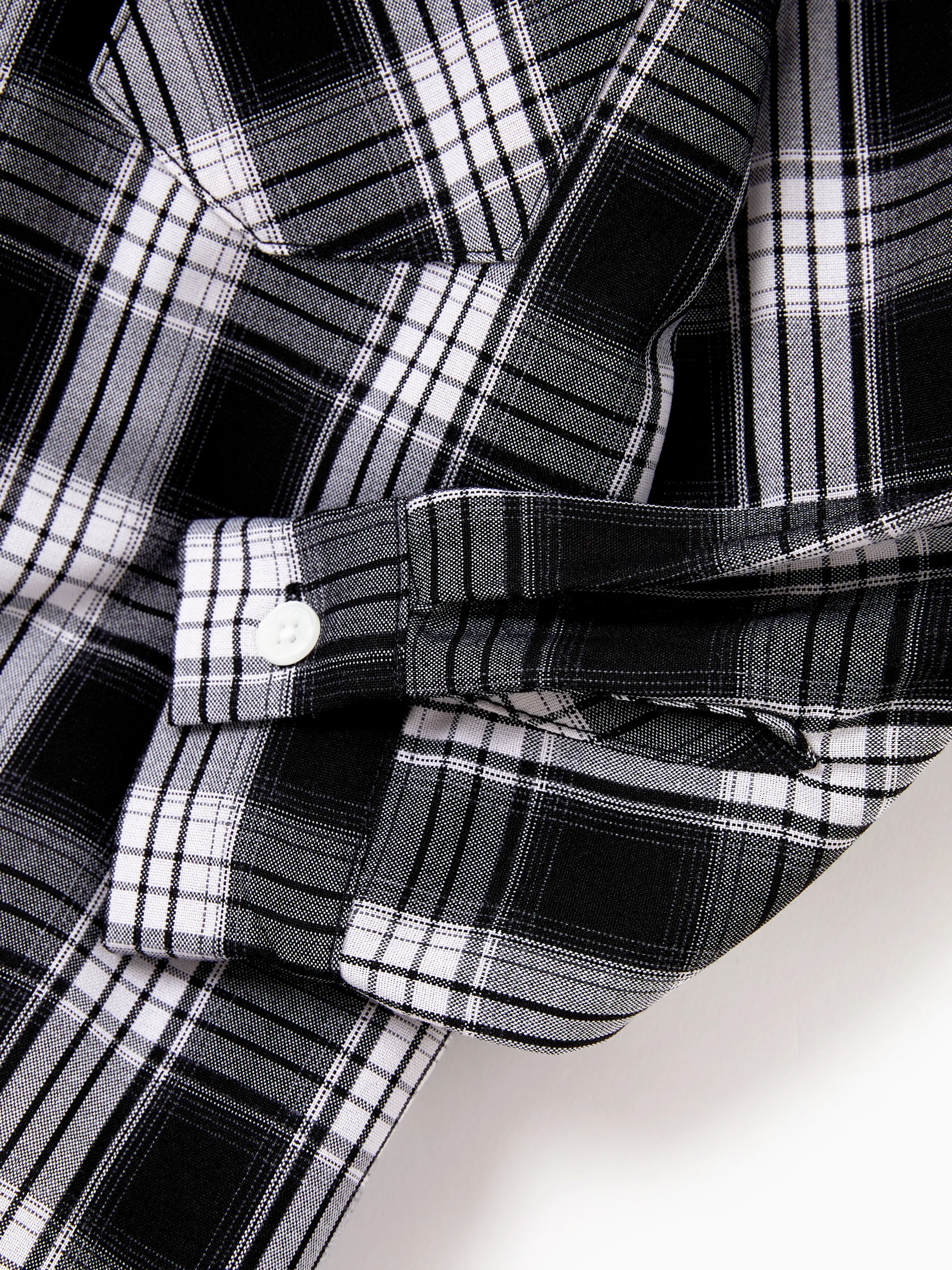 Family Matching Sets Long Sleeves Black and White Plaid Sweatshirt or Velvet Short-sleeve Belted Dress Burgundy - Image 21