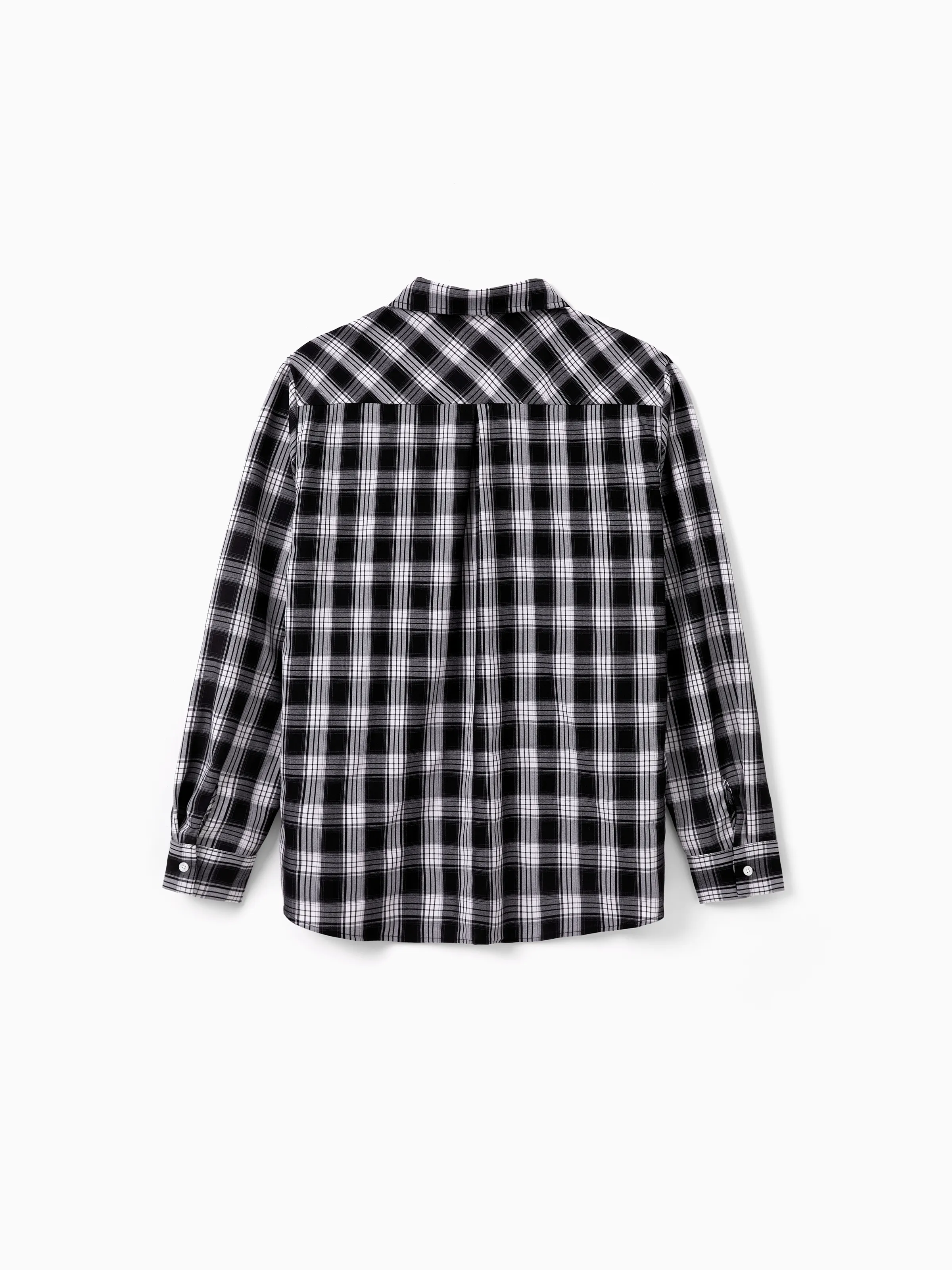Family Matching Sets Long Sleeves Black and White Plaid Sweatshirt or Velvet Short-sleeve Belted Dress Burgundy - Image 23