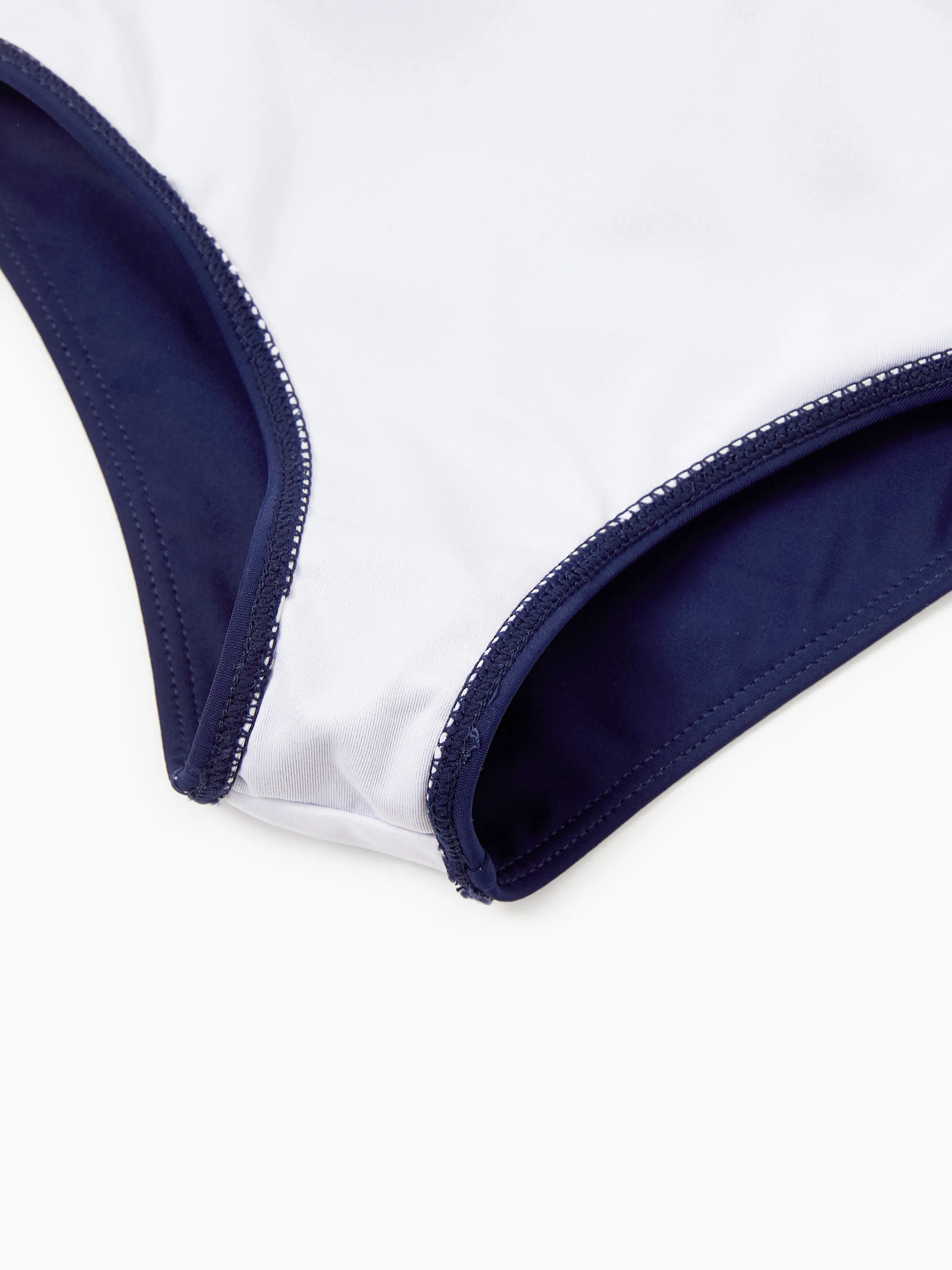 Family Matching Stripe & Colorblock Spliced One Piece Swimsuit or Swim Trunks Shorts ColorBlock - Image 11