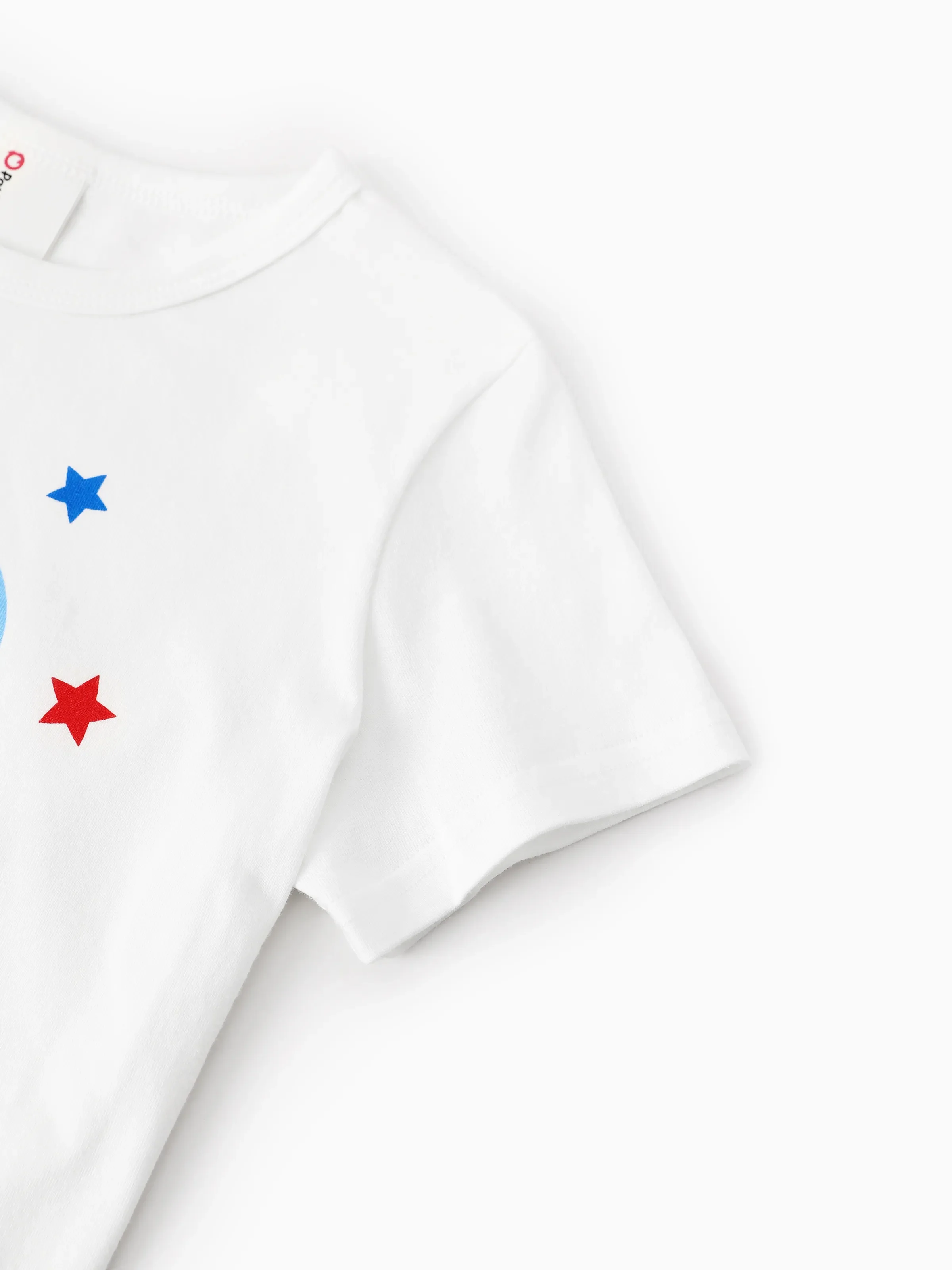 Independence Day Family Matching Patriotic Ice Cream Print Summer Cotton T-shirt & V-Neck Dresses White - Image 26