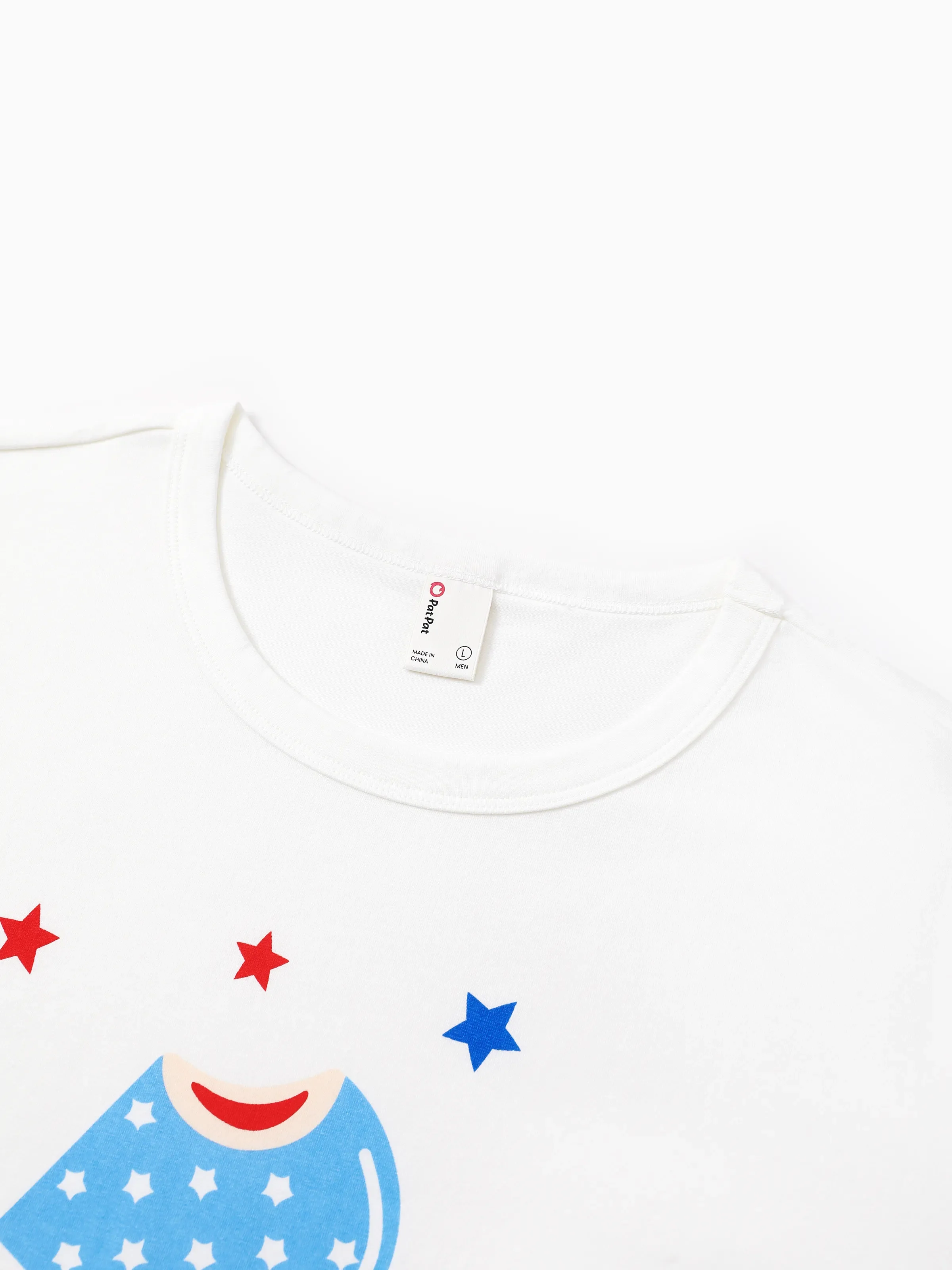 Independence Day Family Matching Patriotic Ice Cream Print Summer Cotton T-shirt & V-Neck Dresses White - Image 33