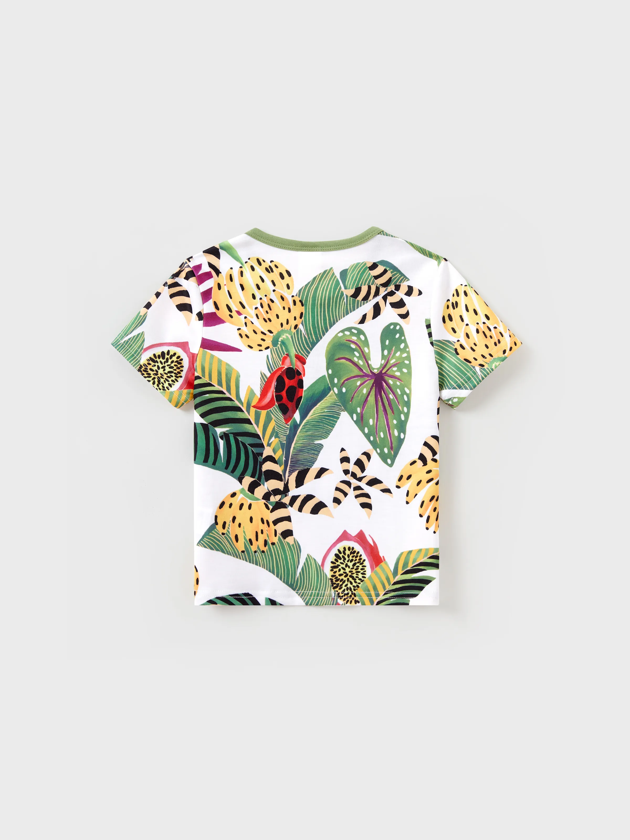 Family Matching Tropical Floral Print Short-sleeve Top or Camisole Dress Set Multi-color - Image 18