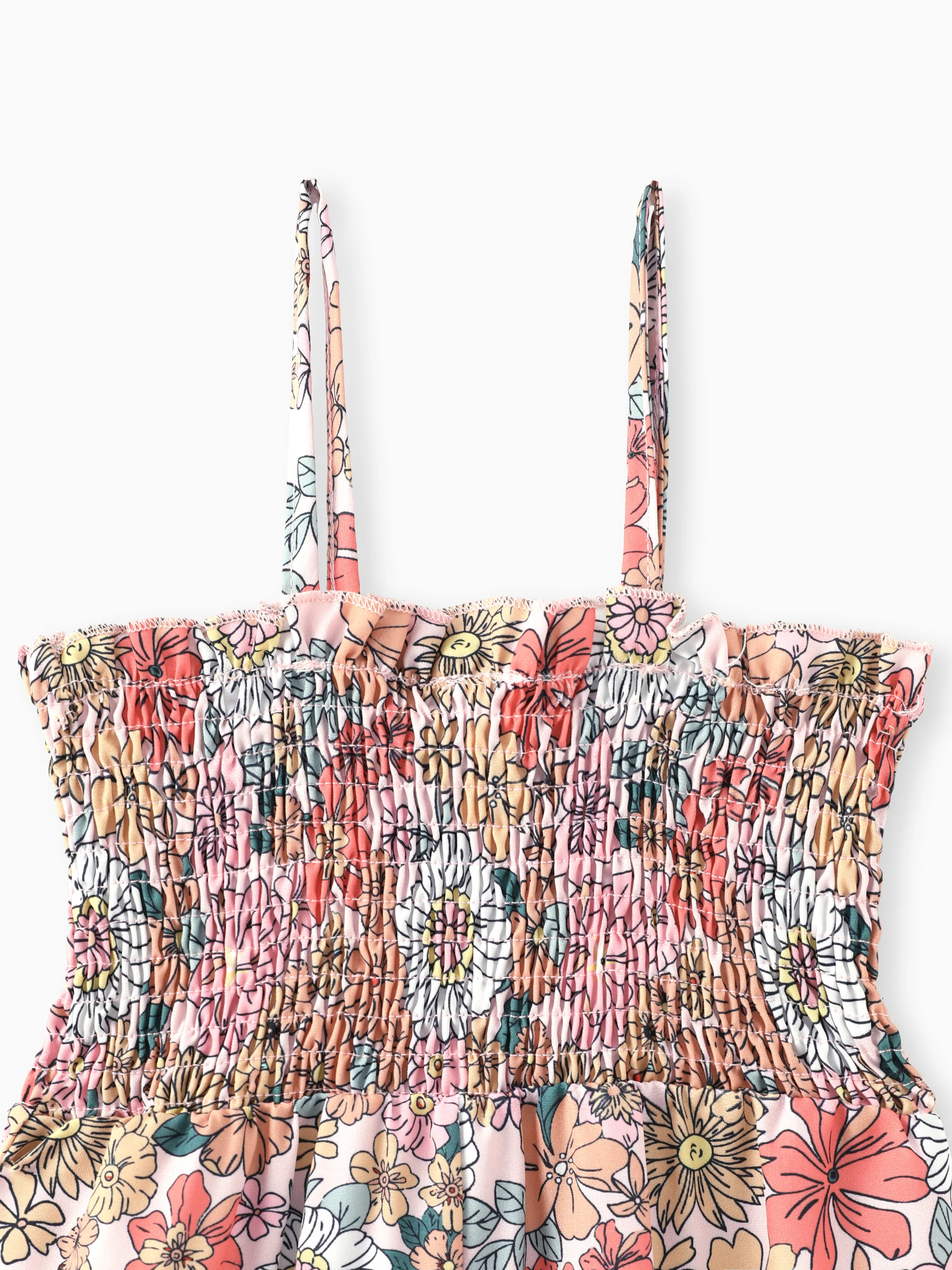 Toddler/Kid Girl Floral Horn Edge Jumpsuit Multicolor - Image 5
