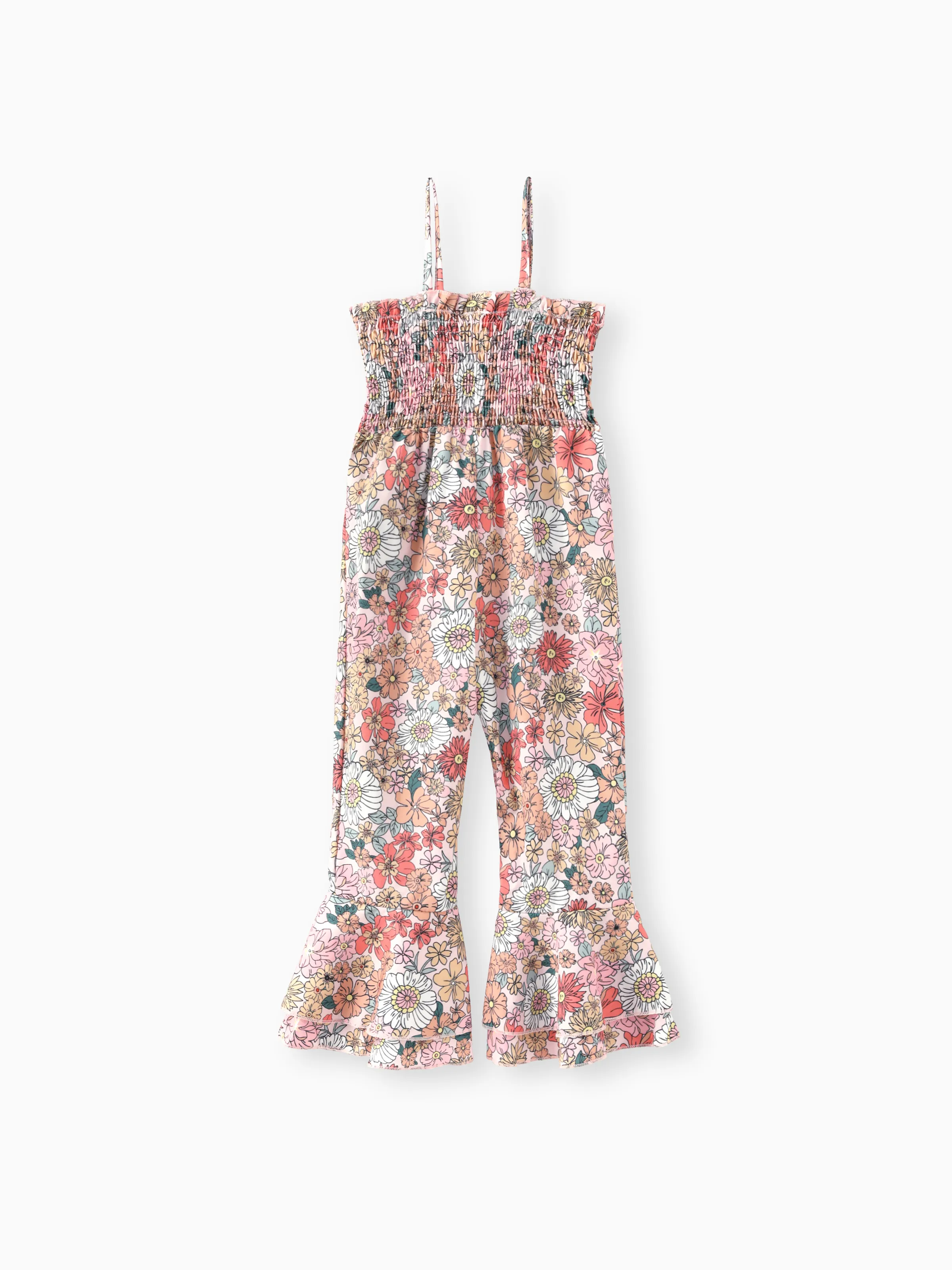Toddler/Kid Girl Floral Horn Edge Jumpsuit Multicolor - Image 6