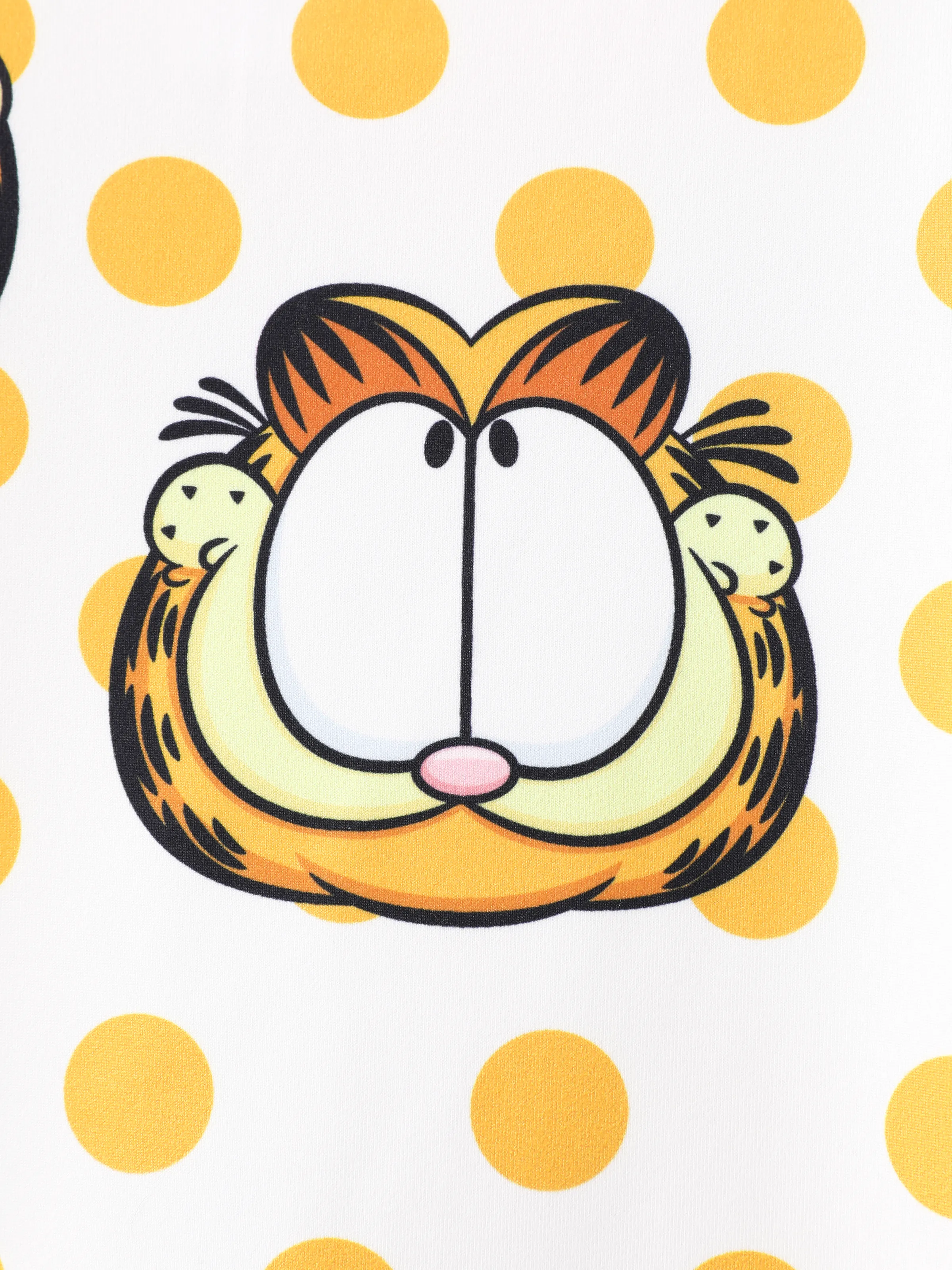 Garfield Baby Boy/Girl 2pcs Polka Dot Long-sleeve Jumpsuit with Drool Bibs Set
 Yellow - Image 6