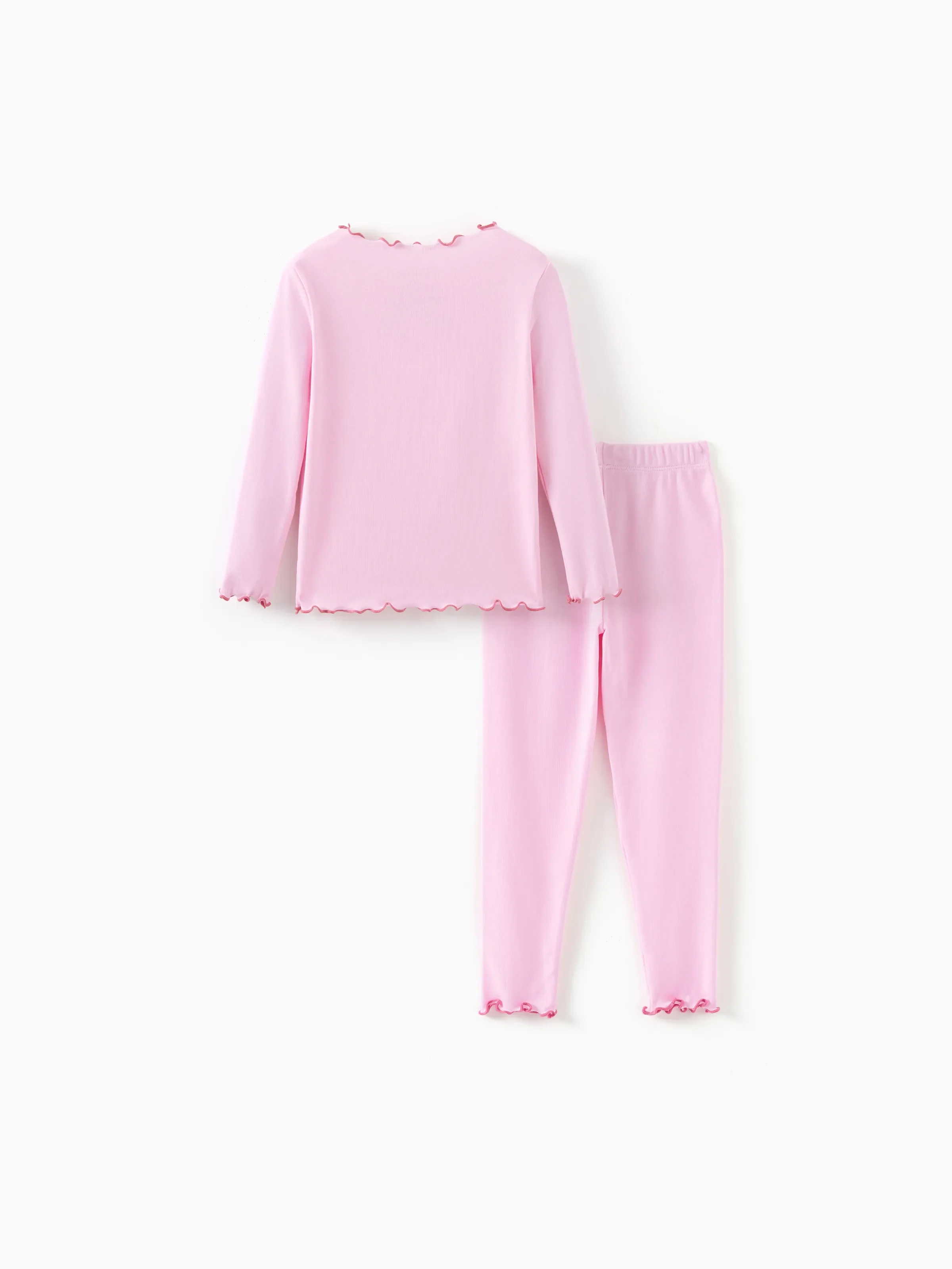 Halloween Pajama Set 2-piece Modal Pajamas With Childlike Print for Toddler / Kids ( Snug-Fitting ) Pink - Image 8