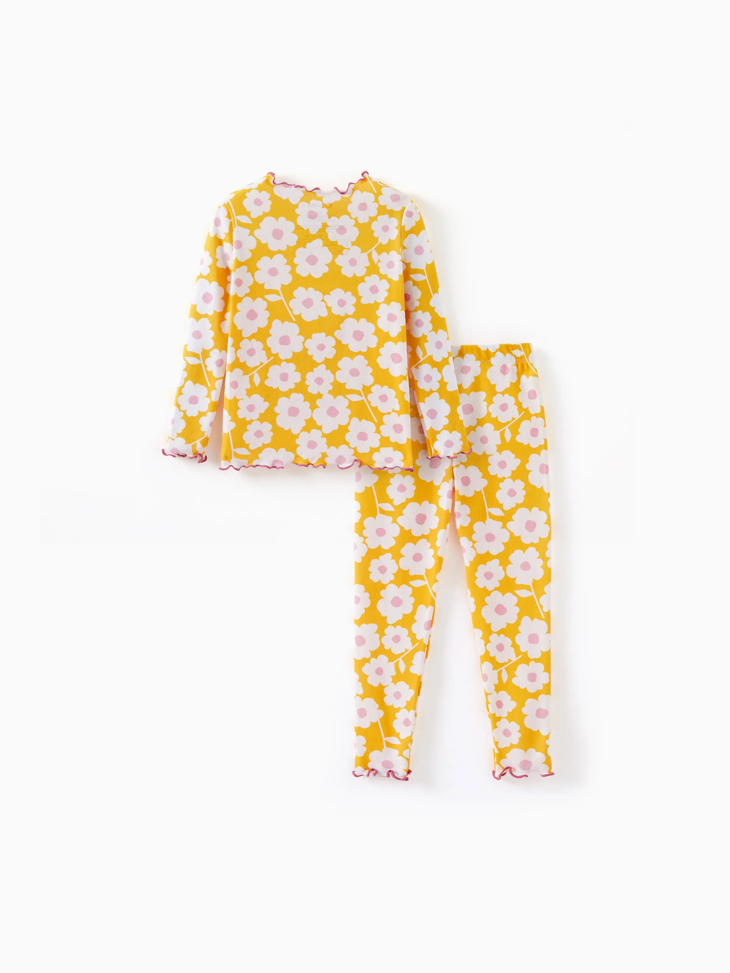 Halloween Pajama Set 2-piece Modal Pajamas With Childlike Print for Toddler / Kids ( Snug-Fitting ) Yellow - Image 7