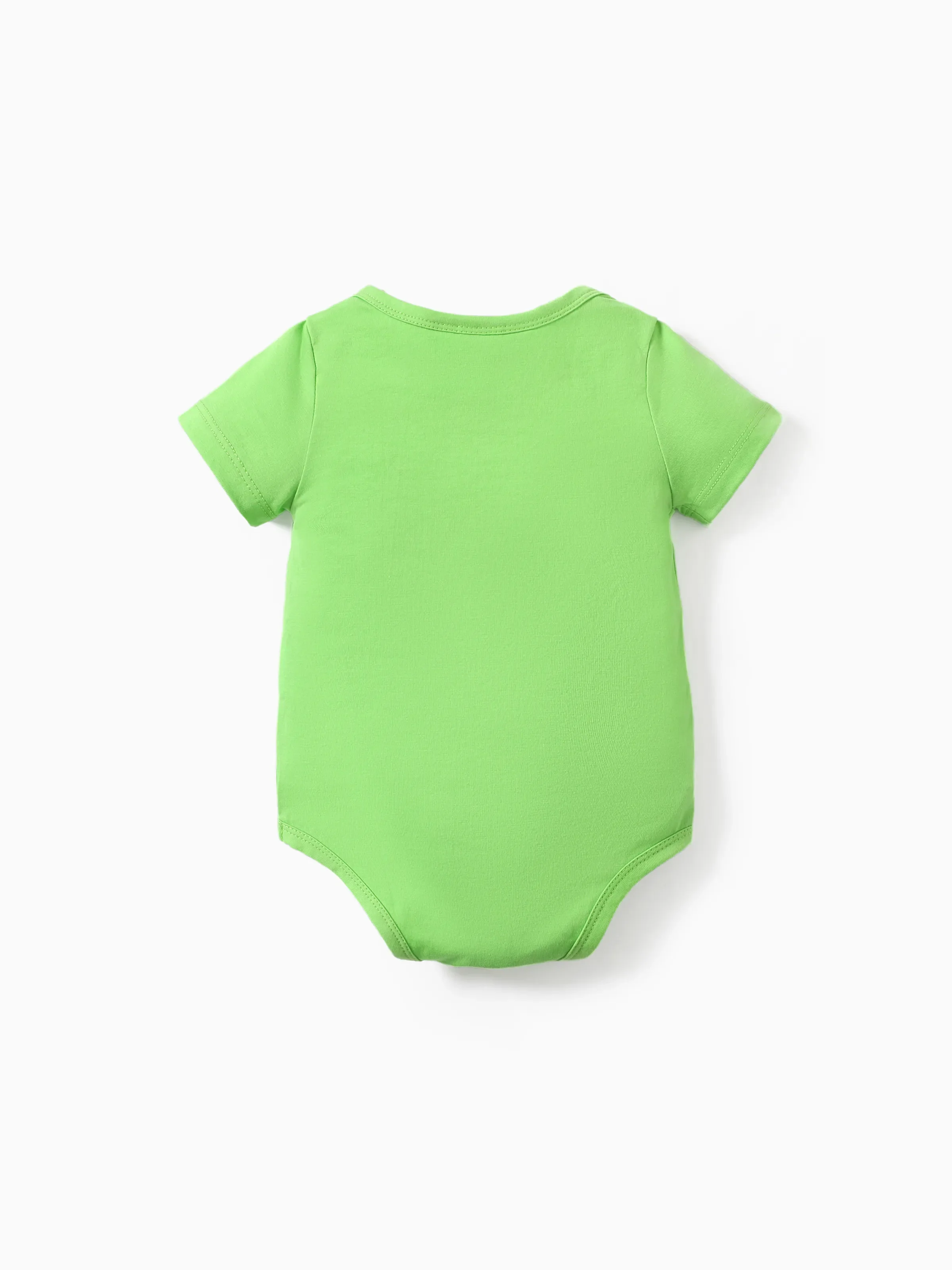 Harry Potter 1pc Baby Boy College Badge Pattern Romper Green - Image 3