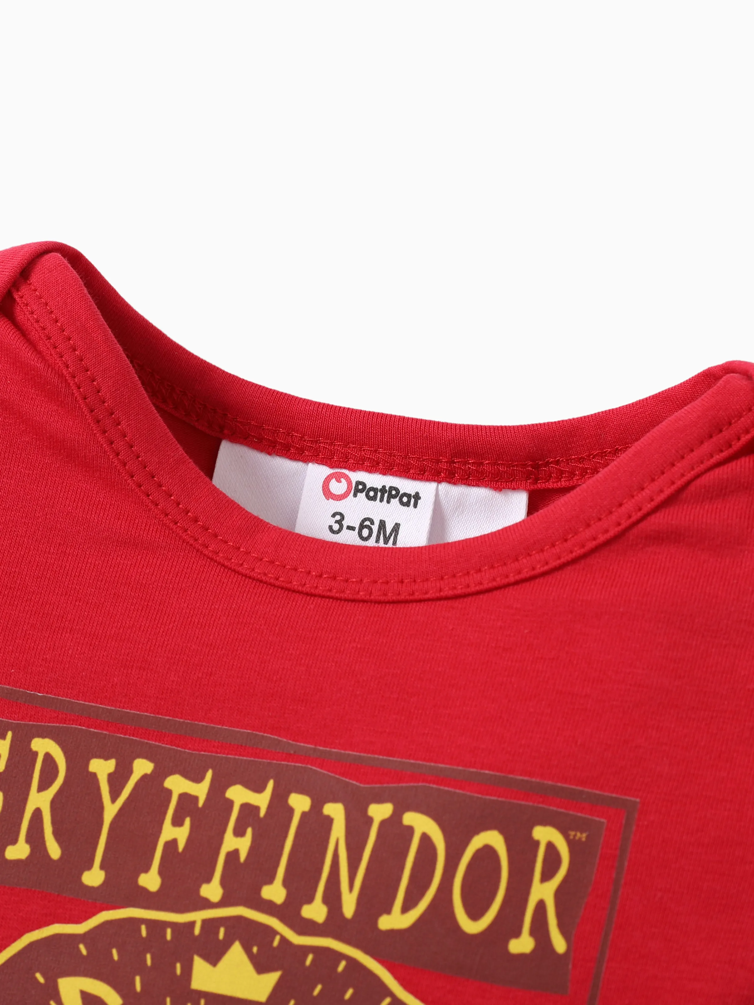 Harry Potter 1pc Baby Boy/girl College Badge Pattern Romper Red - Image 4