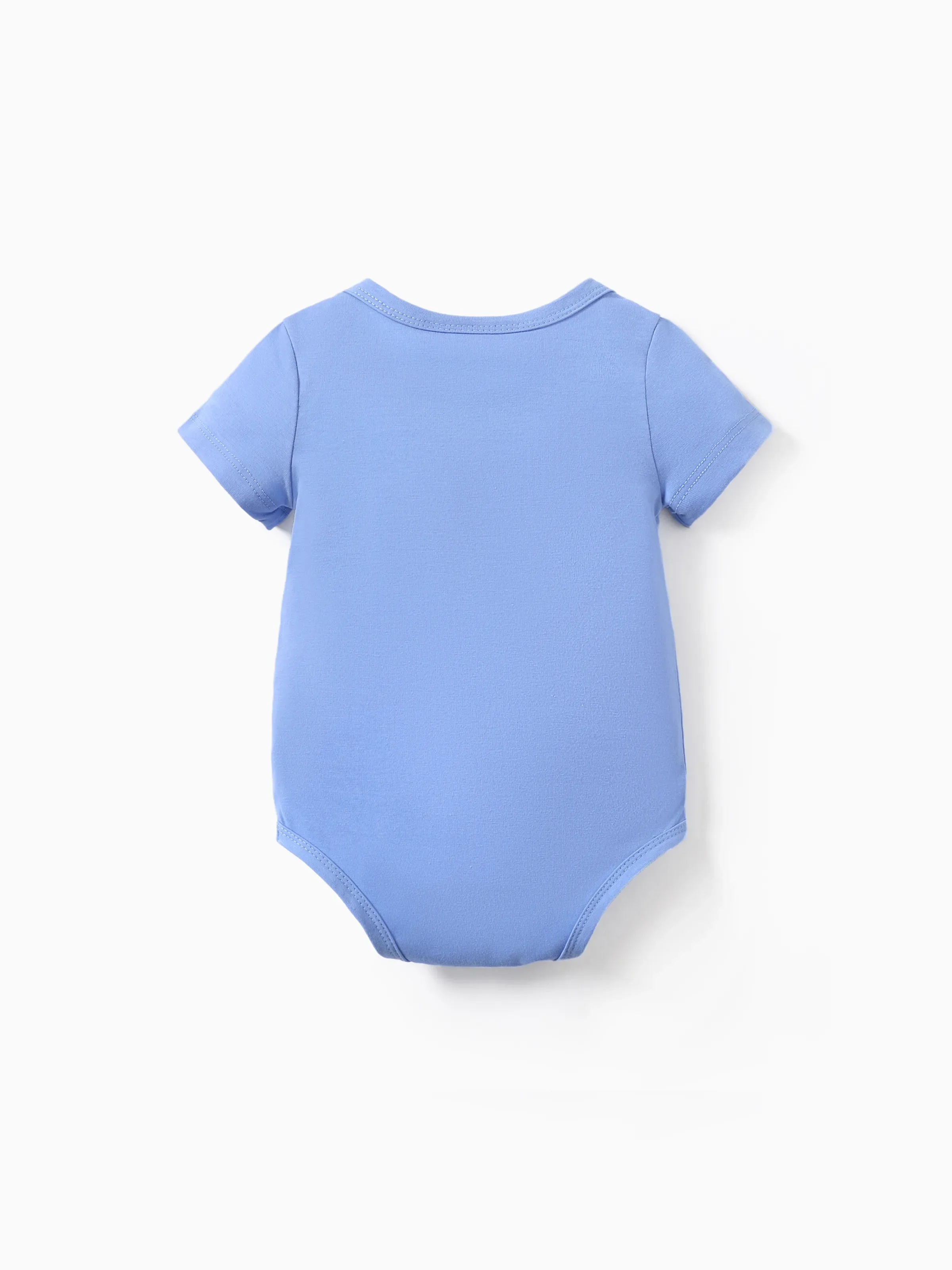 Harry Potter 1pc Baby Boy College Badge Pattern Romper Royal Blue - Image 3