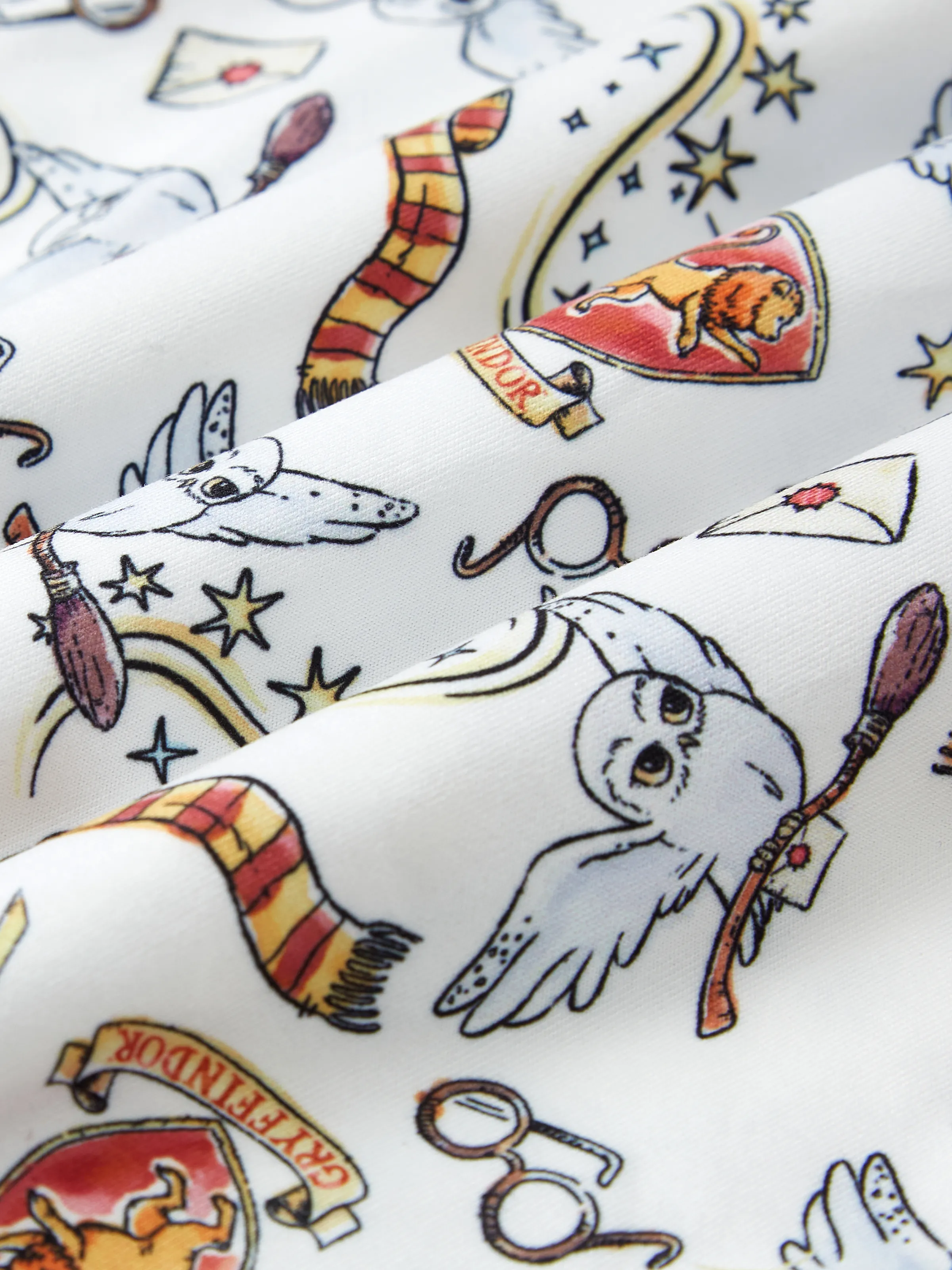 Harry Potter Baby Boy/Girl Gryffindor Owl Allover Jumpsuit White - Image 6