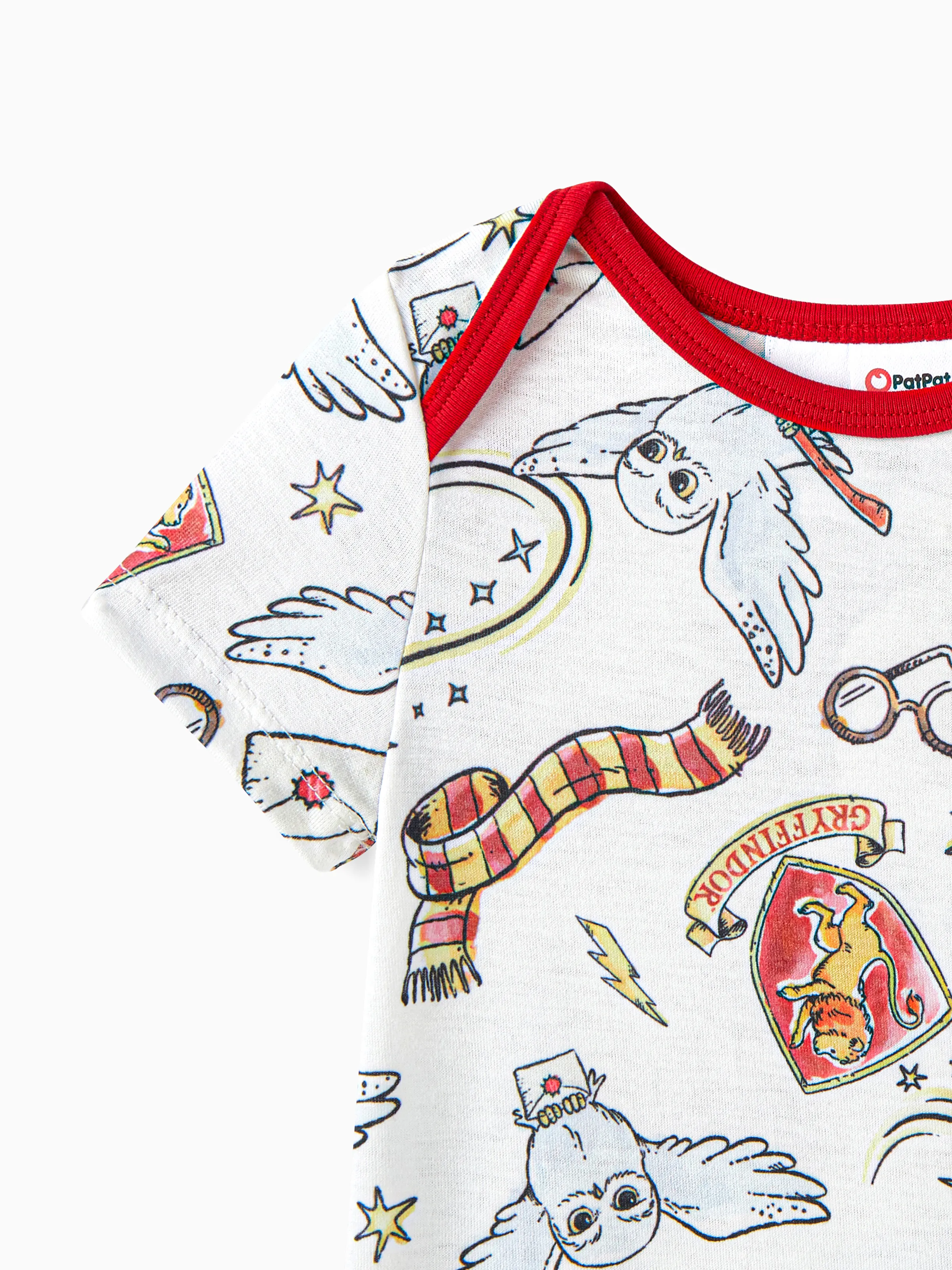 Harry Potter Baby Boy/Girl Short-sleeve Graphic Print Naia™ Romper White - Image 4