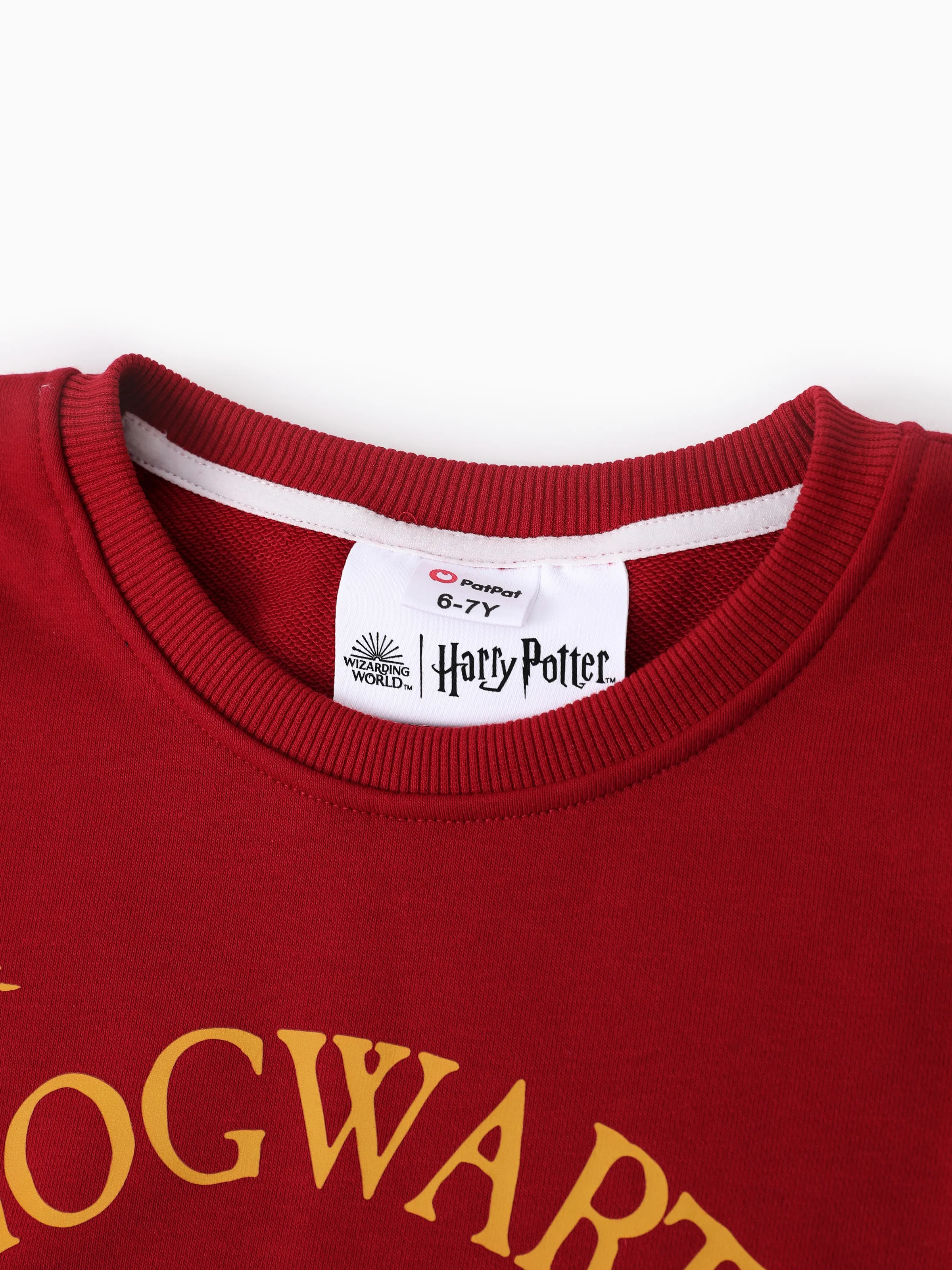 Harry Potter Kid Girl 2pcs Owl Print Long-sleeve Sweatshirt And Bow tie Plaid Skirt Set Red - Image 3