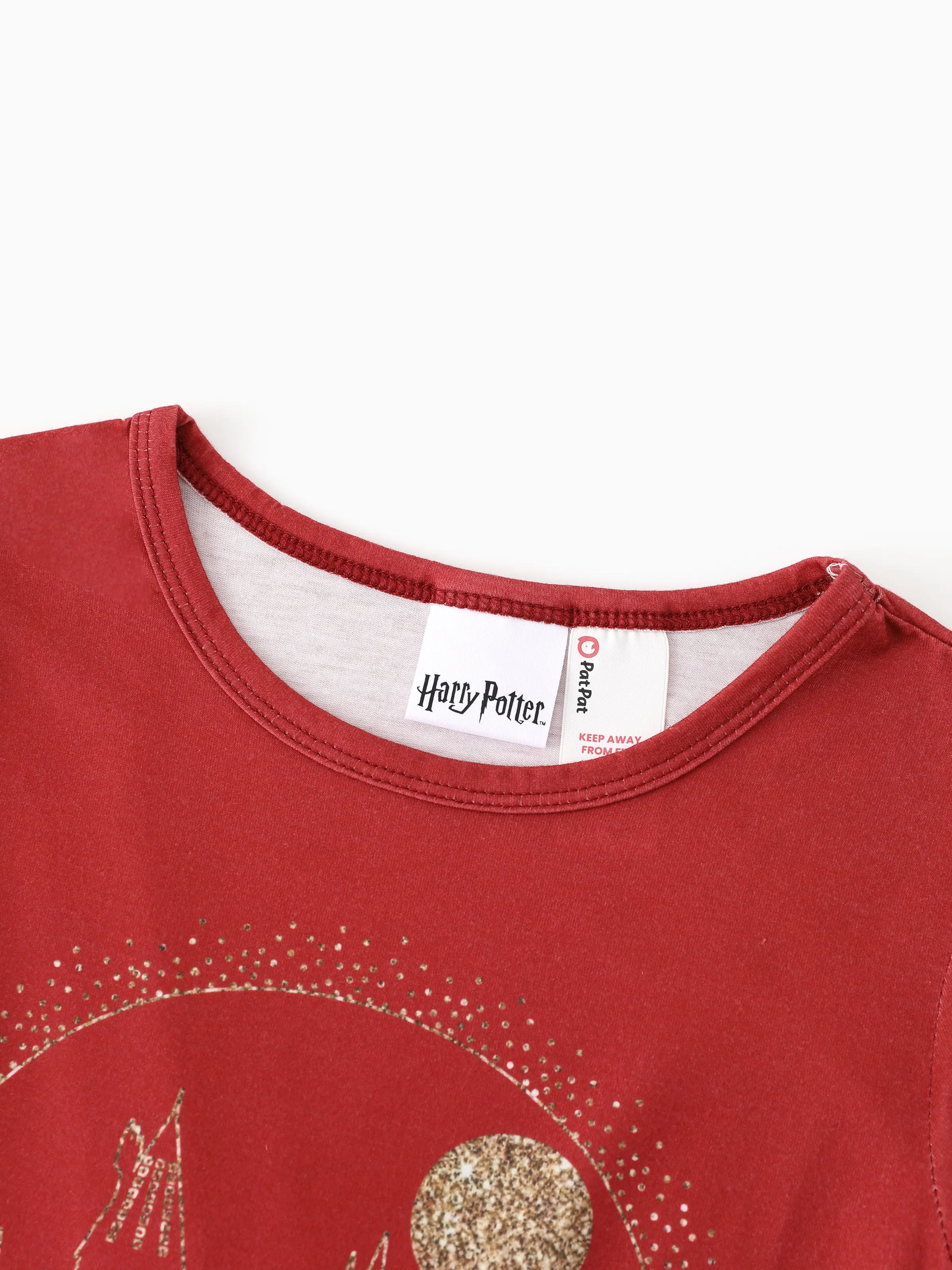 Harry Potter Kid Girl Ruffle Edge Pajamas Nightdress Burgundy - Image 3