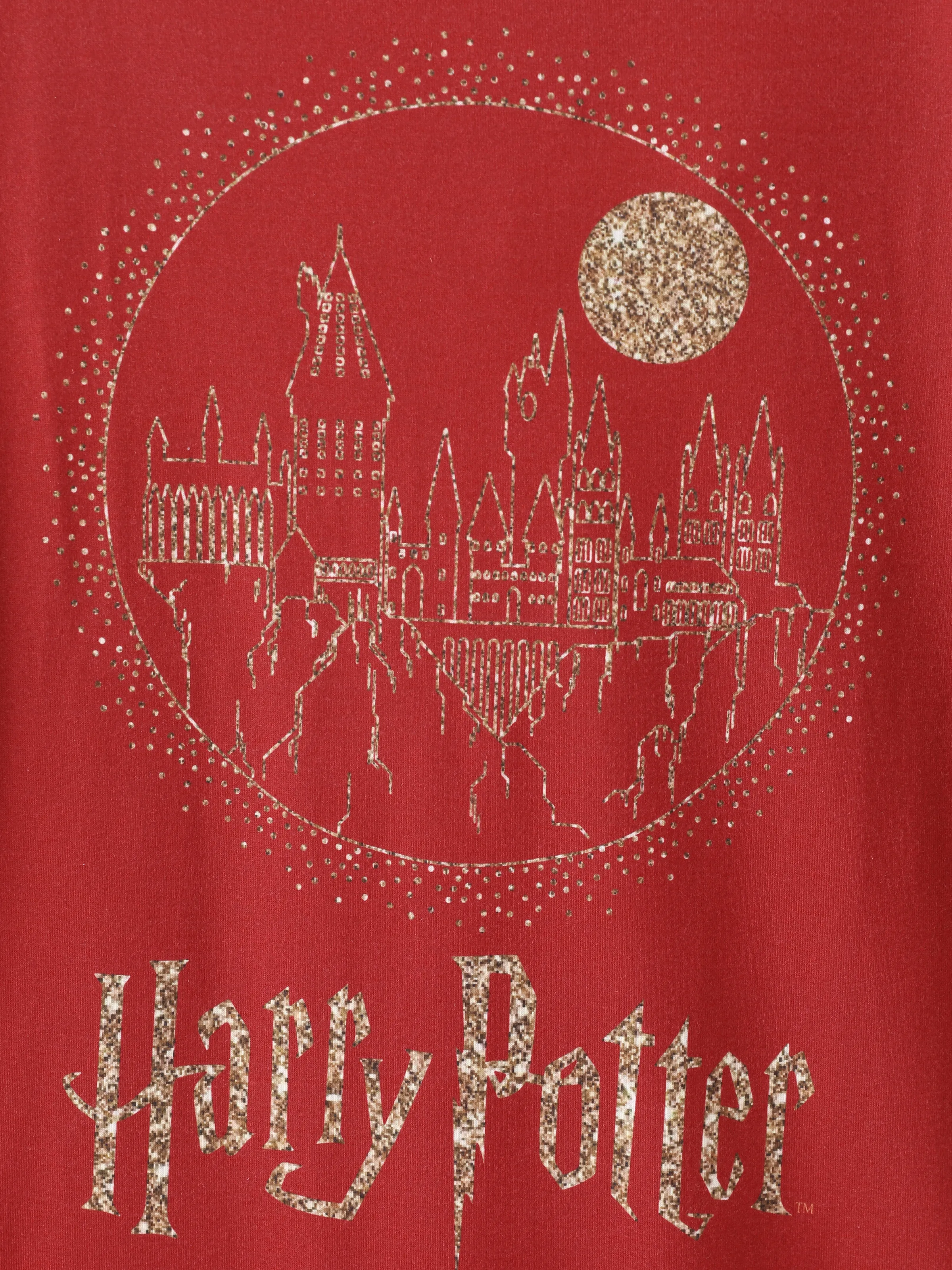 Harry Potter Kid Girl Ruffle Edge Pajamas Nightdress Burgundy - Image 4