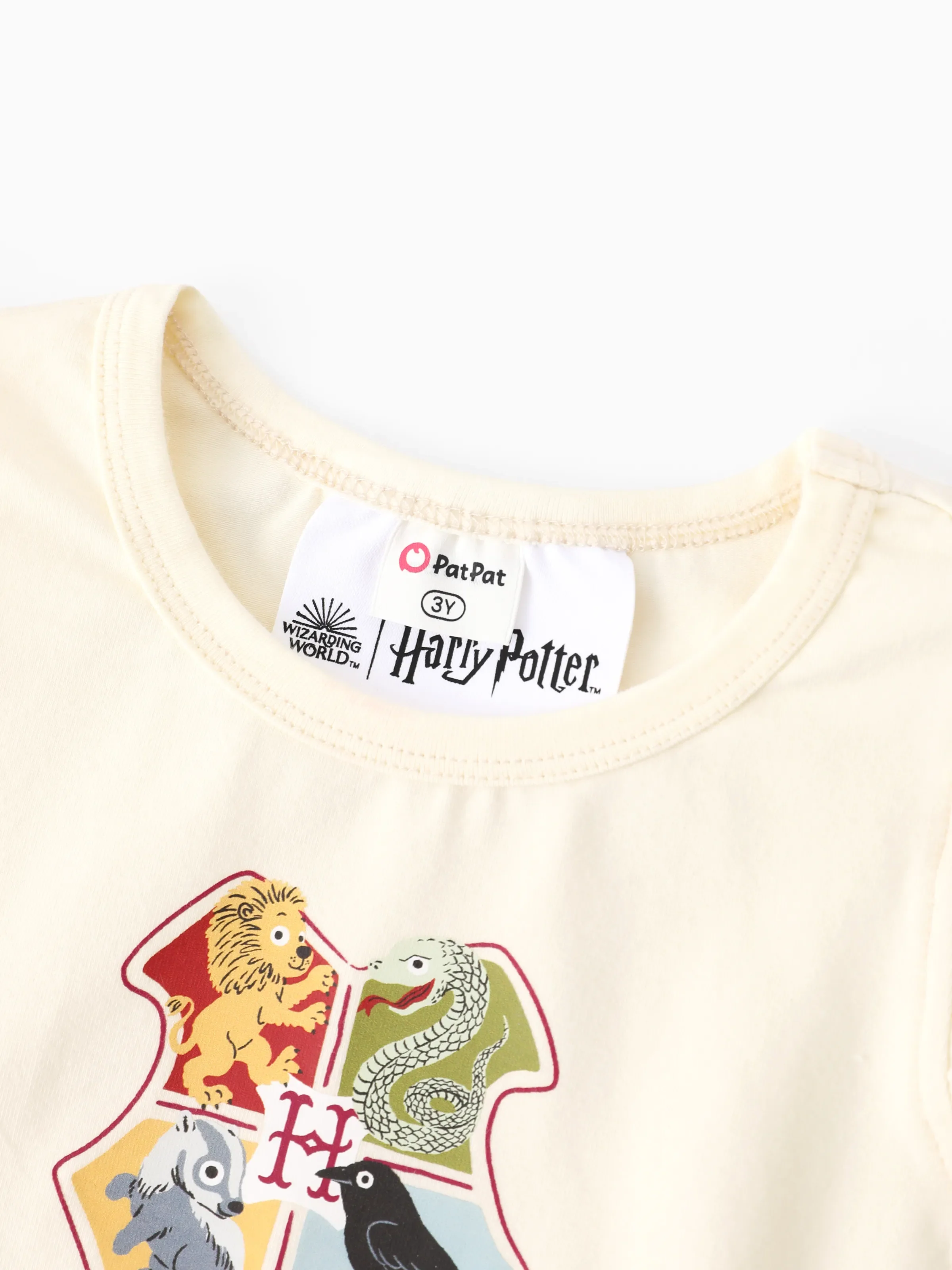 Harry Potter Toddler/Kid Girl Cotton Owl/College Print Ruffle-sleeve Mesh Dress Burgundy - Image 5