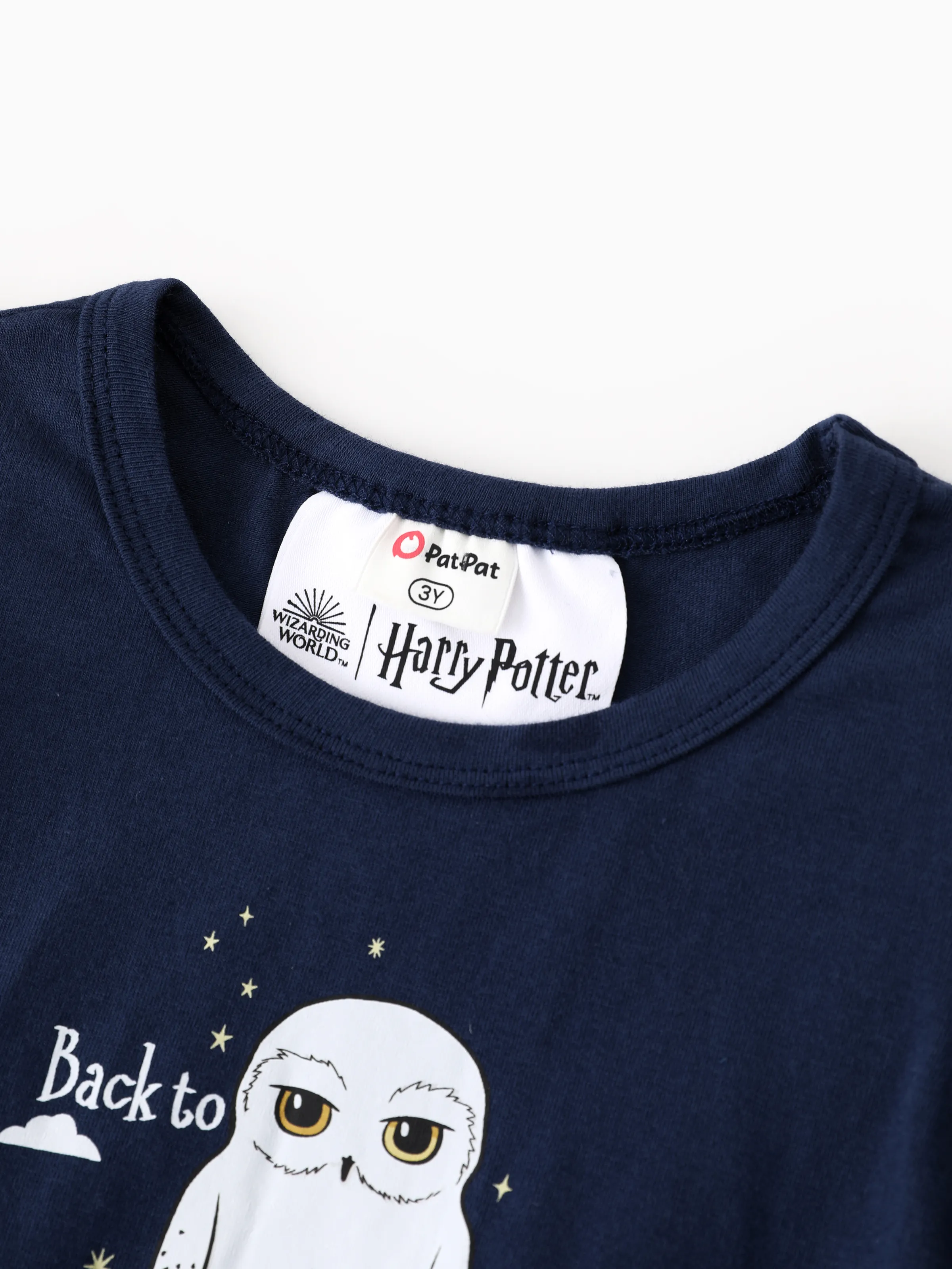 Harry Potter Toddler/Kid Girl Cotton Owl/College Print Ruffle-sleeve Mesh Dress Deep Blue - Image 5