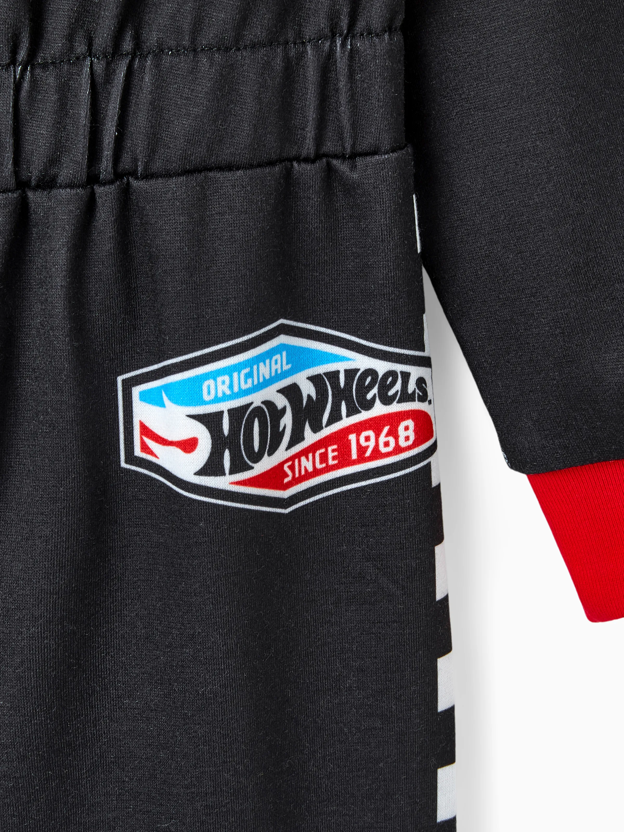 Hot Wheels Toddler Boy Colorblock Logo Print Long-sleeve Racing Jumpsuit Black - Image 6