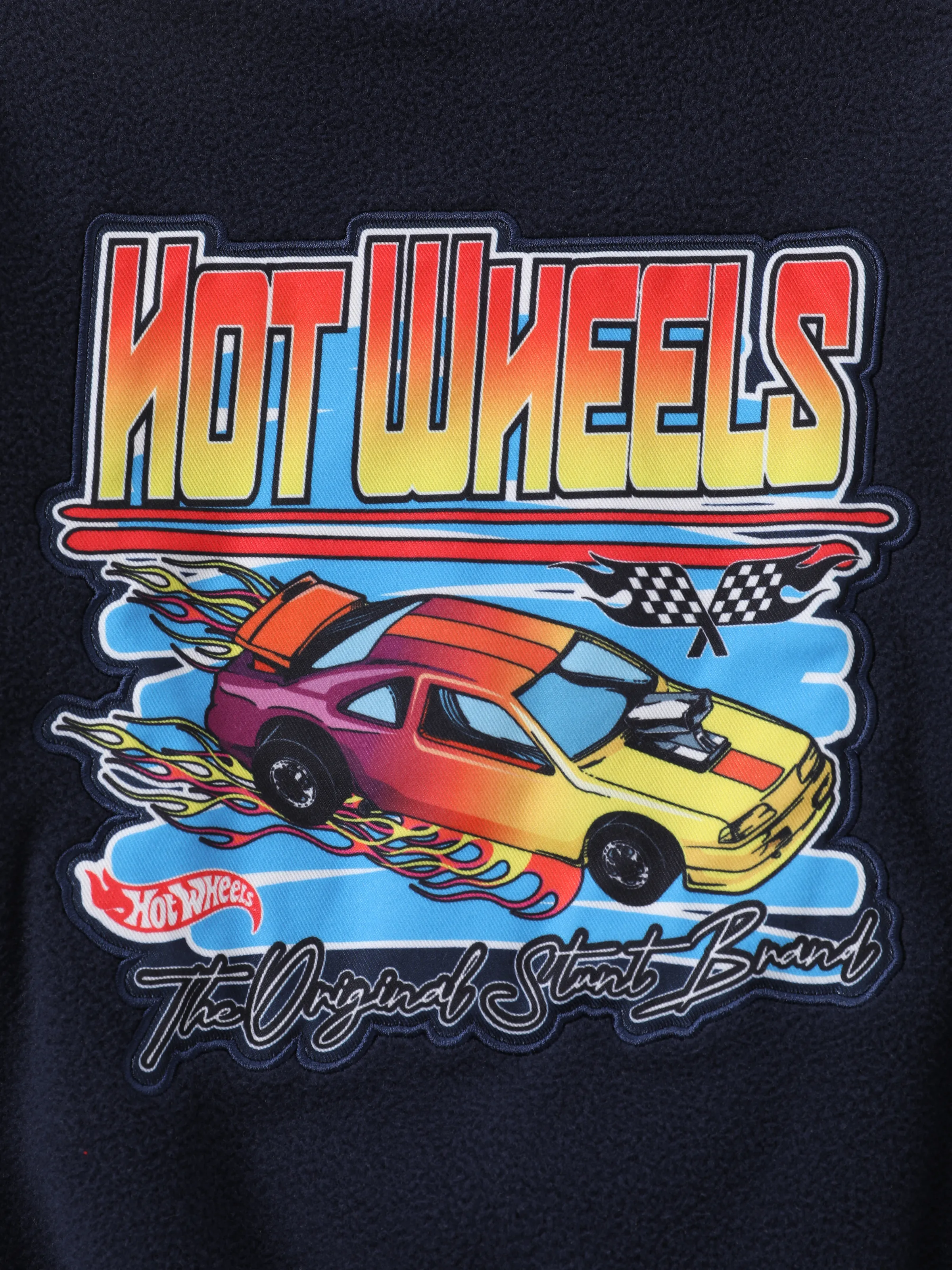 Hot Wheels Toddler/Kid Boy 1pc Varsity Bomber Jacket Blue - Image 2
