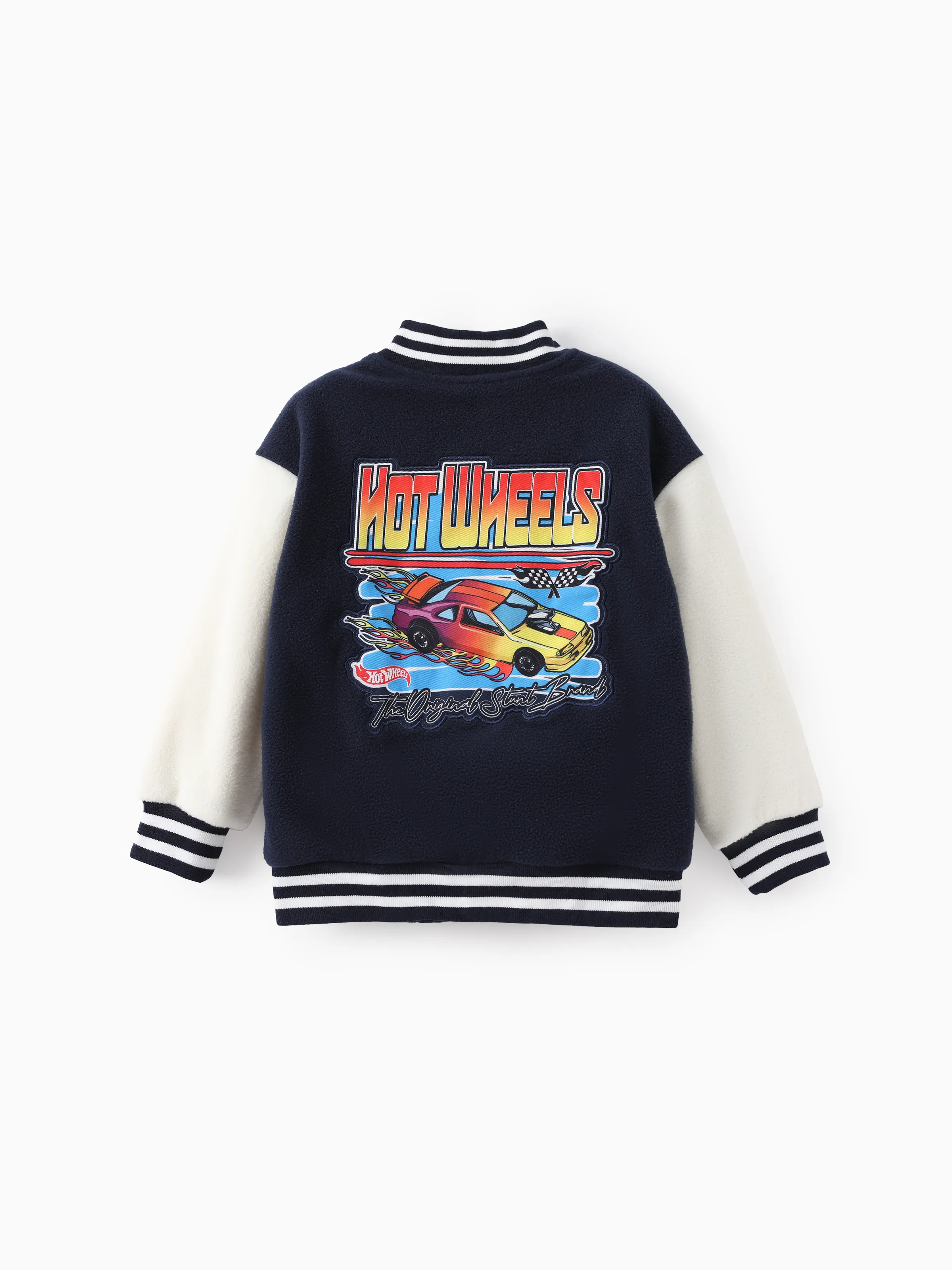 Hot Wheels Toddler/Kid Boy 1pc Varsity Bomber Jacket Blue - Image 4