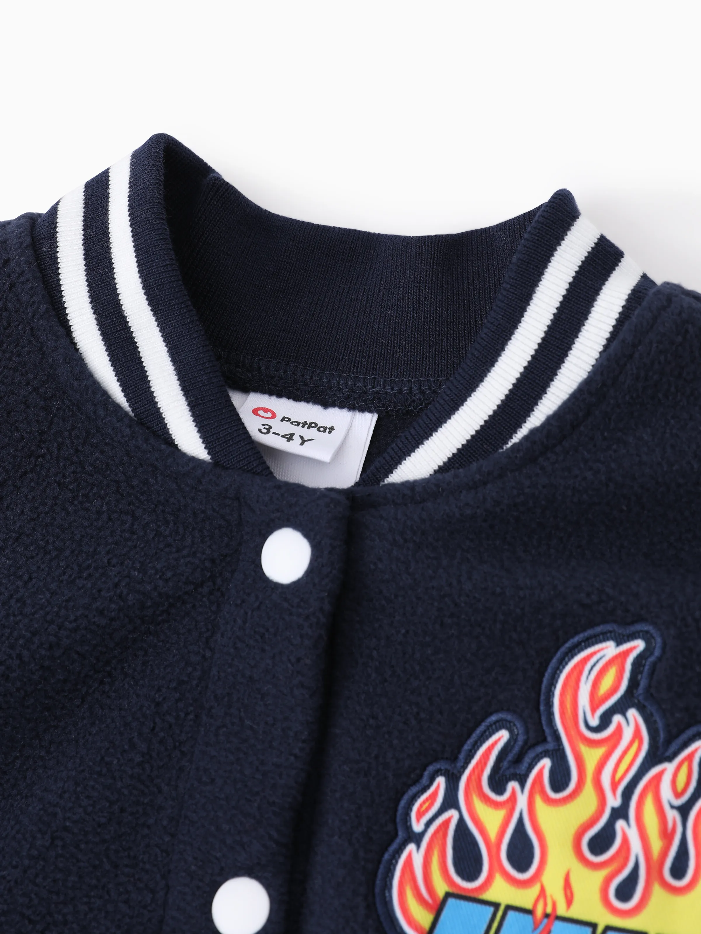 Hot Wheels Toddler/Kid Boy 1pc Varsity Bomber Jacket Blue - Image 5
