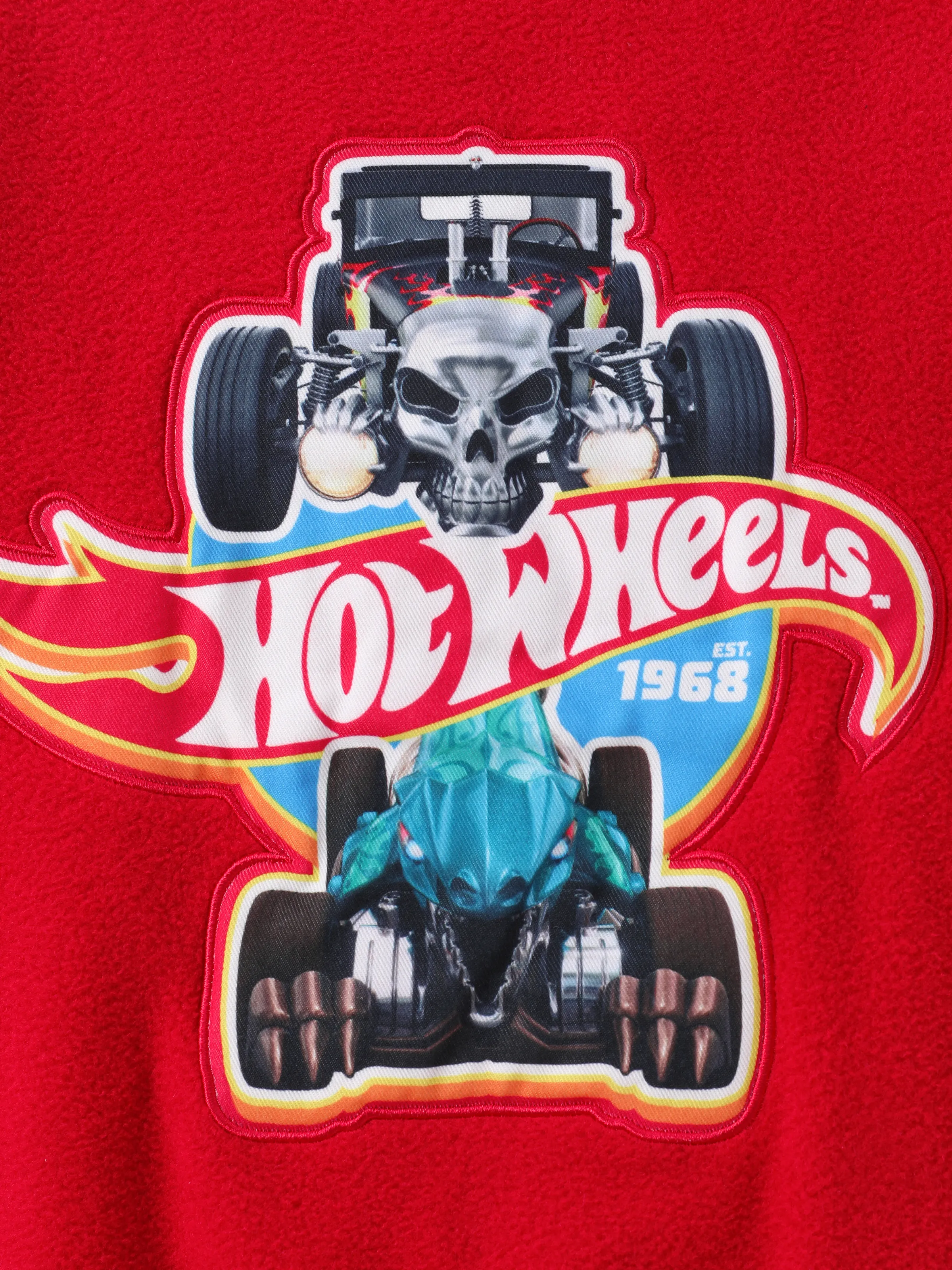 Hot Wheels Toddler/Kid Boy 1pc Varsity Bomber Jacket Red - Image 2