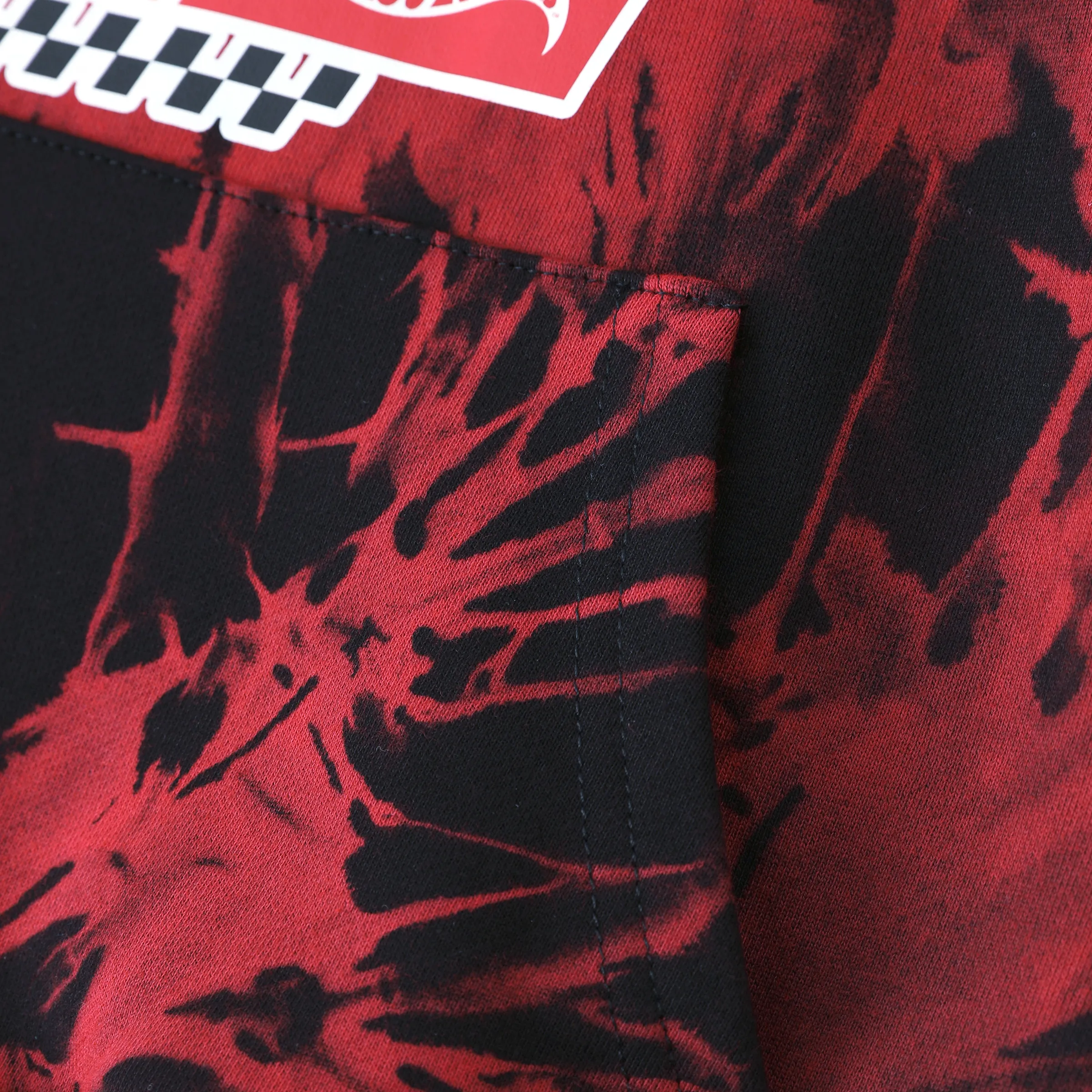 Hot Wheels Toddler/Kids Boy Tie-dyed Cotton Hoodie Sweatshirt Red - Image 2