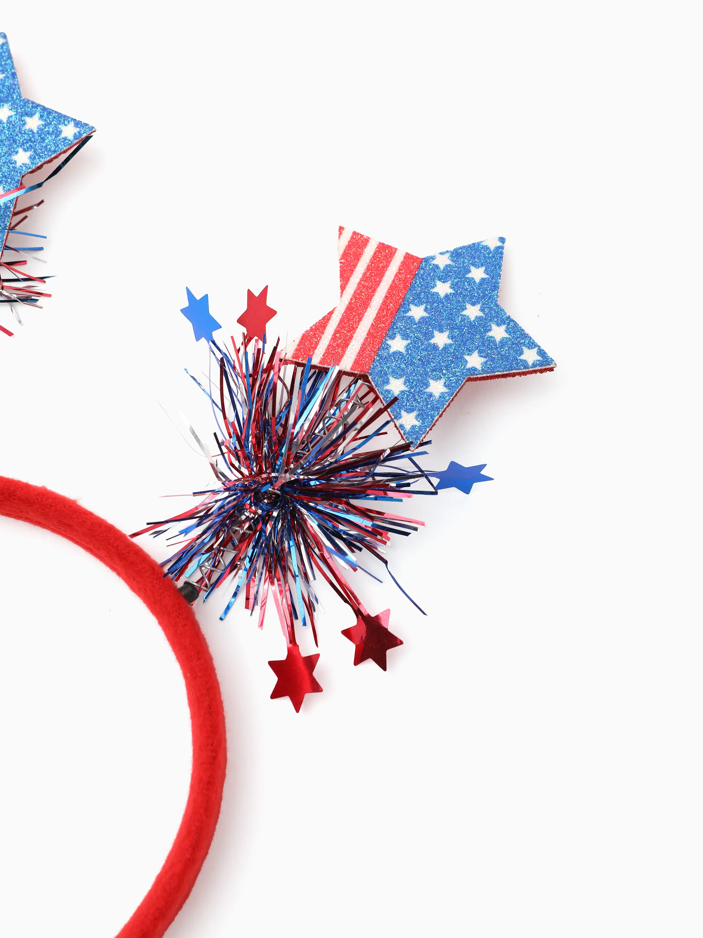 Independence Day Mommy and Me Patriotic Sequin Bow Headband Set Color block - Image 2