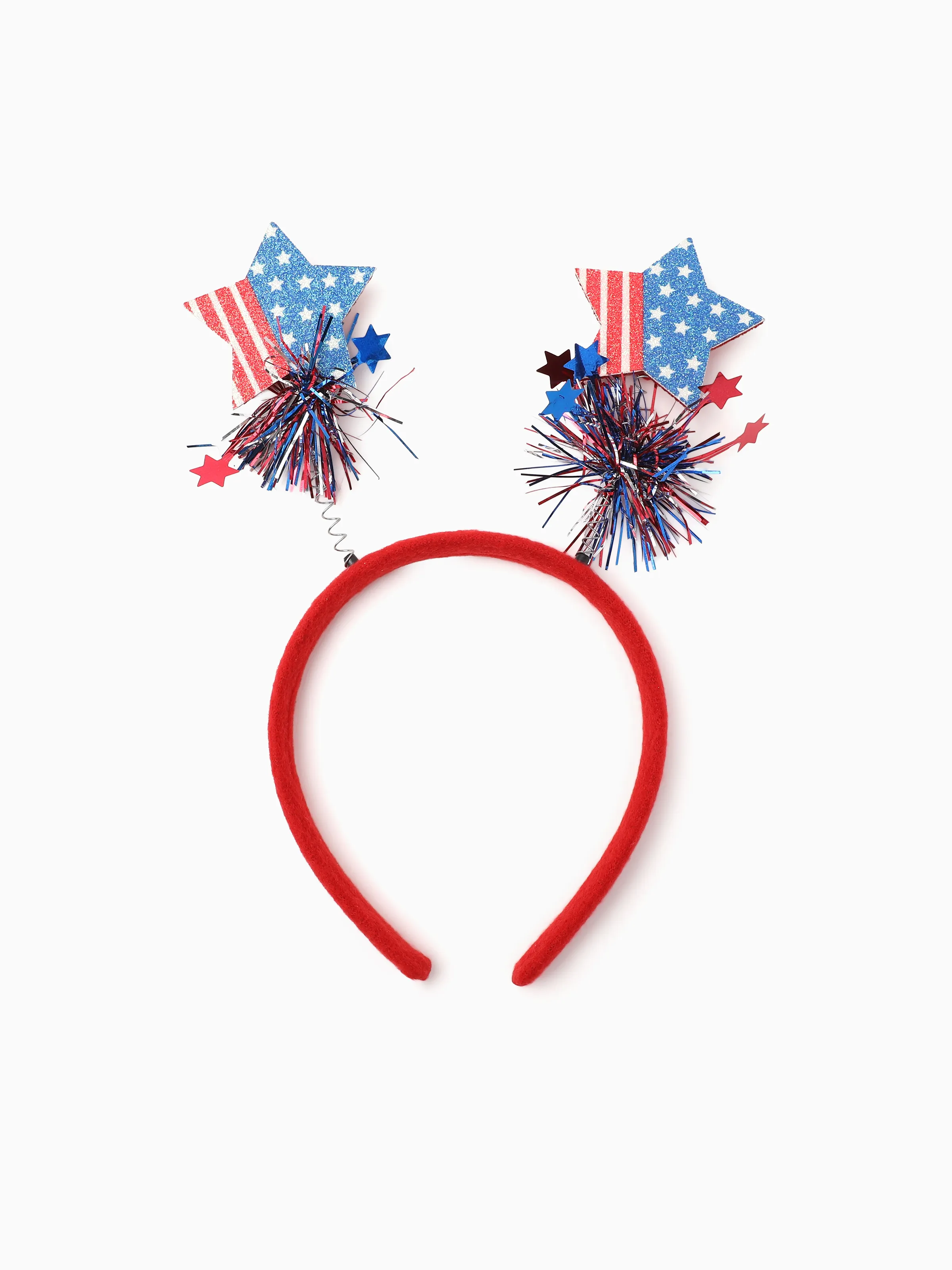 Independence Day Mommy and Me Patriotic Sequin Bow Headband Set Color block - Image 3