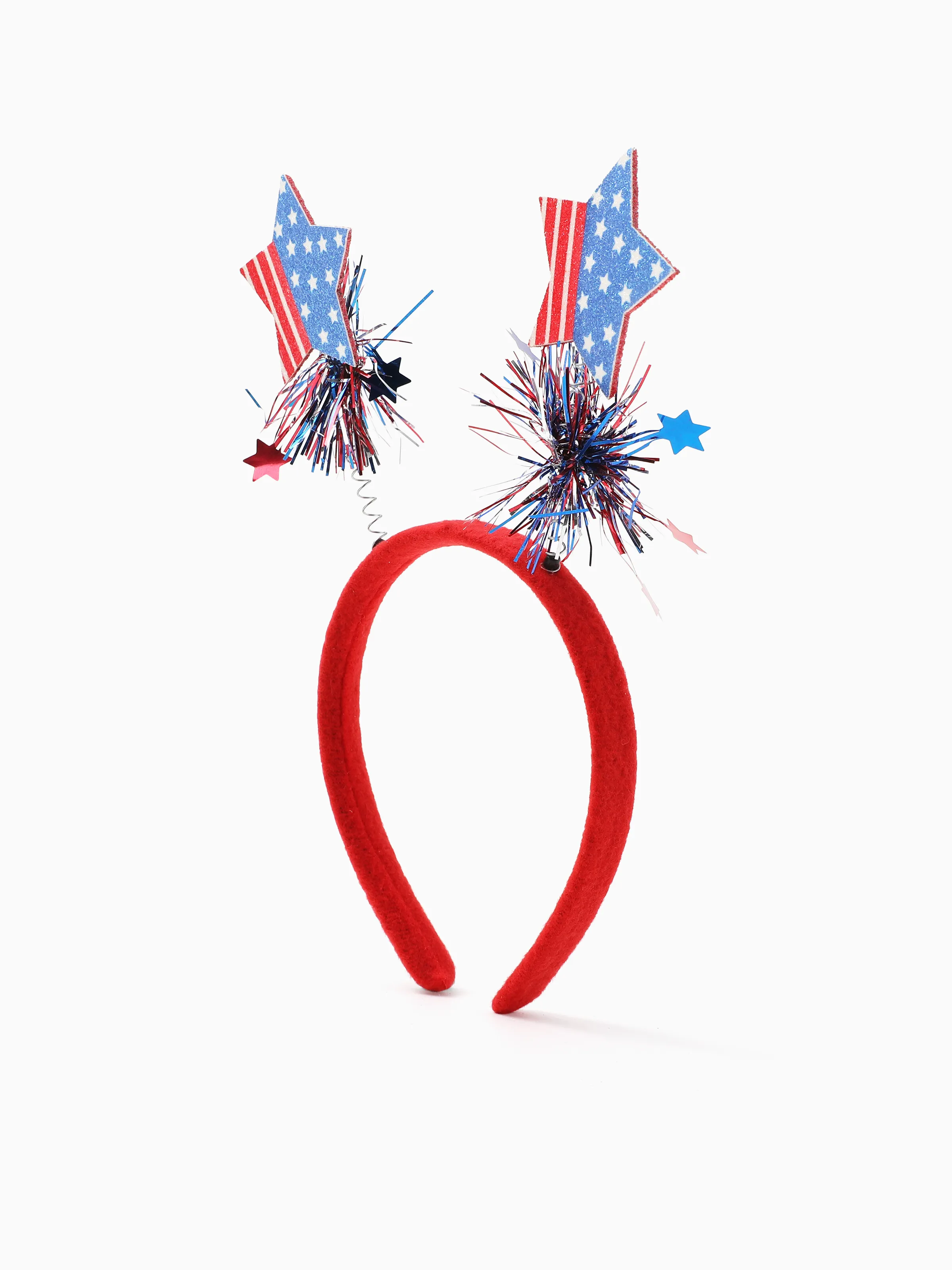 Independence Day Mommy and Me Patriotic Sequin Bow Headband Set Color block - Image 4