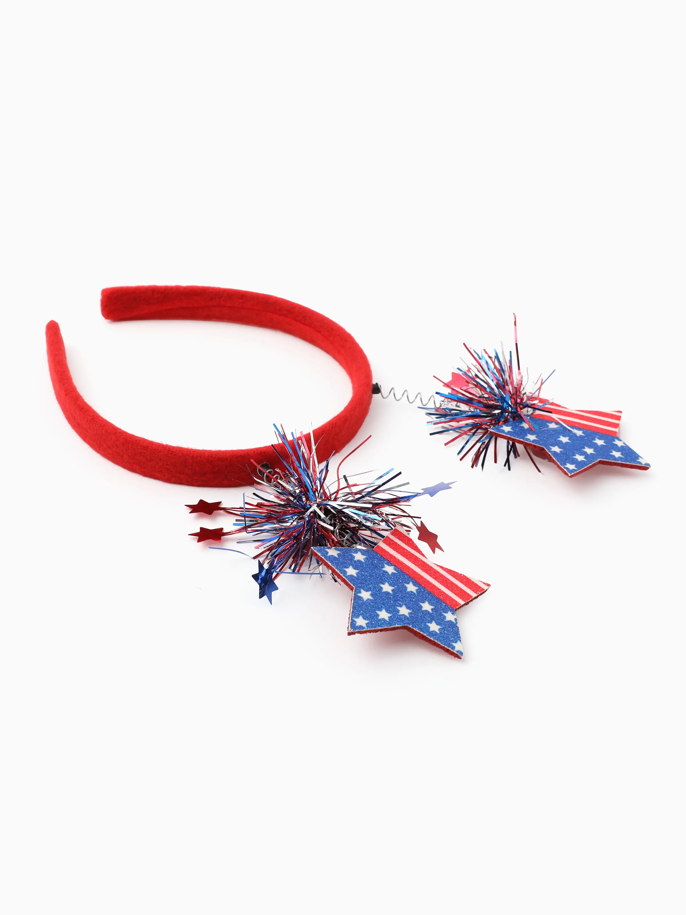 Independence Day Mommy and Me Patriotic Sequin Bow Headband Set Color block - Image 6