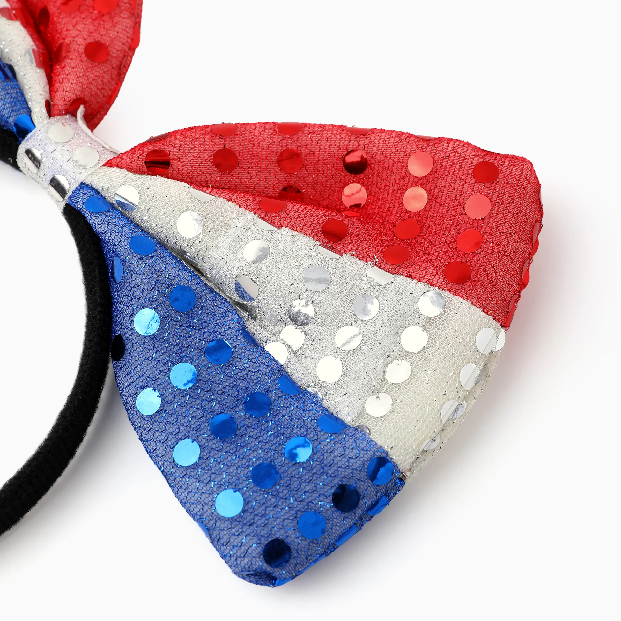 Independence Day Mommy and Me Patriotic Sequin Bow Headband Set Multi-color - Image 2