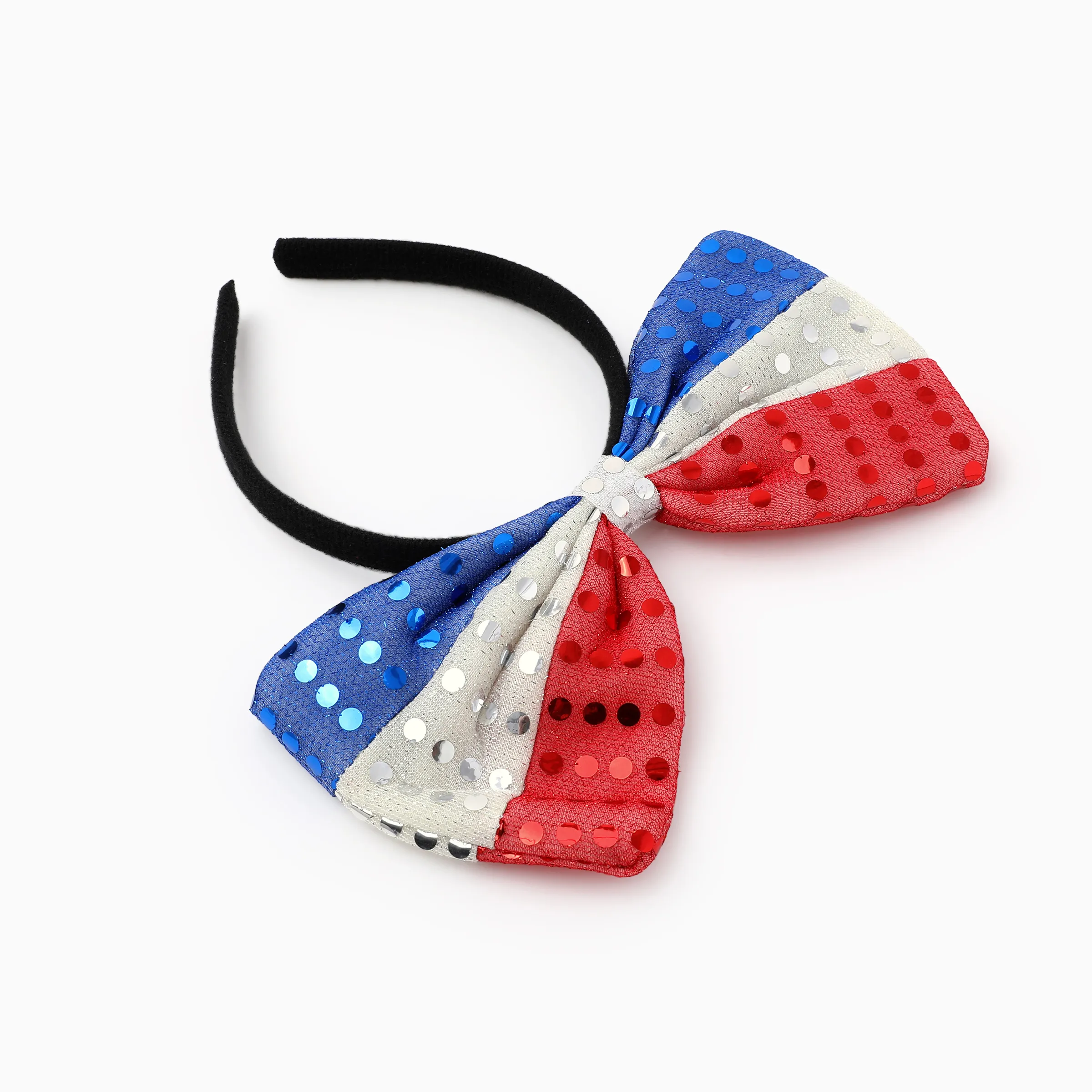 Independence Day Mommy and Me Patriotic Sequin Bow Headband Set Multi-color - Image 5