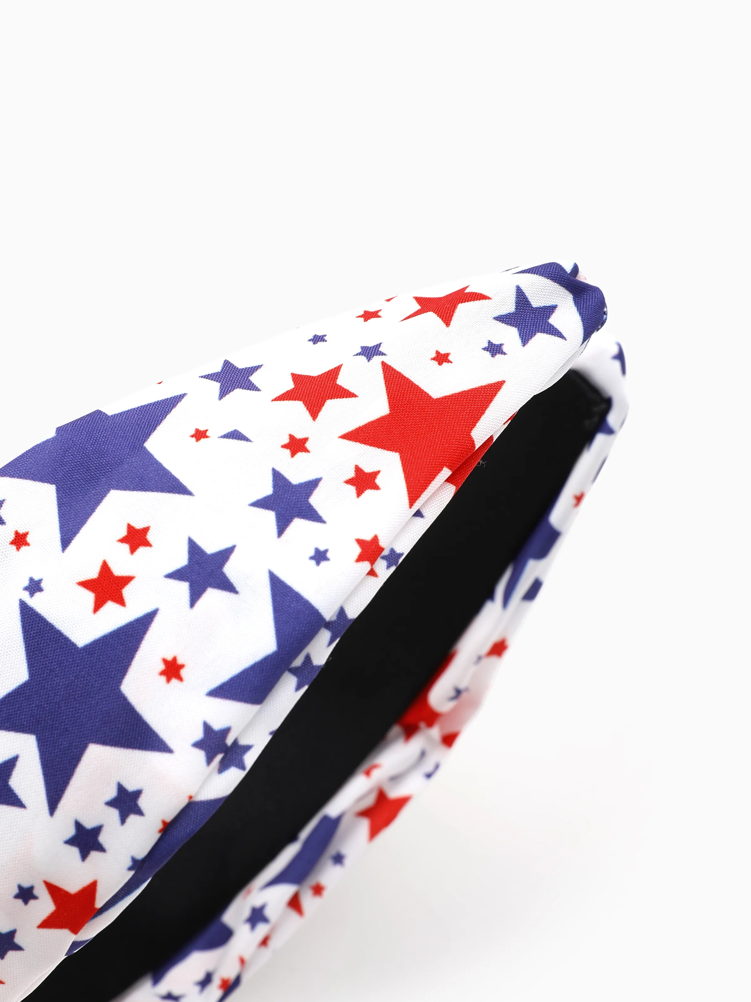 Independence Day Mommy and Me Patriotic Star Print Knotted Headband Color block - Image 2