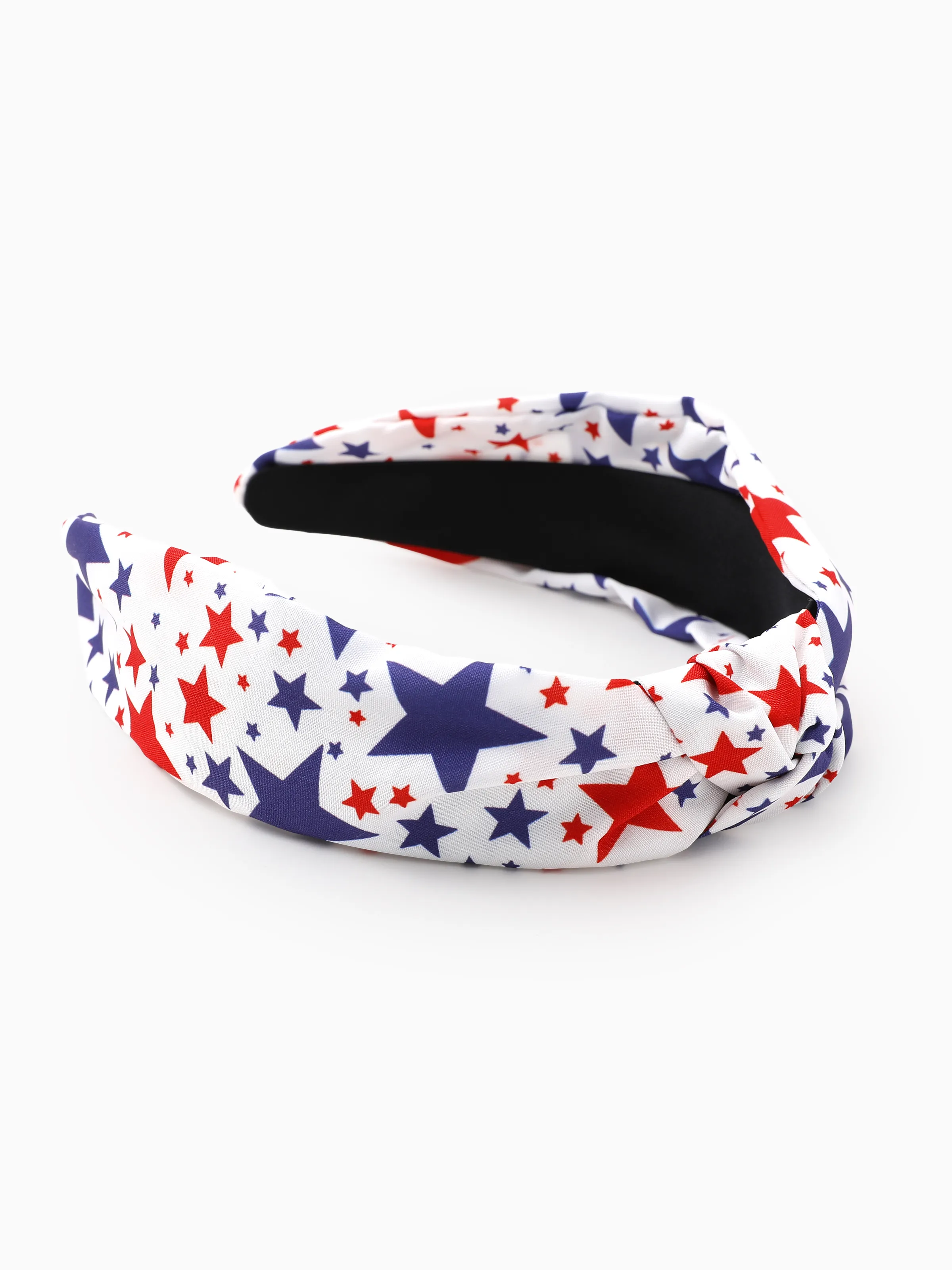 Independence Day Mommy and Me Patriotic Star Print Knotted Headband Color block - Image 8