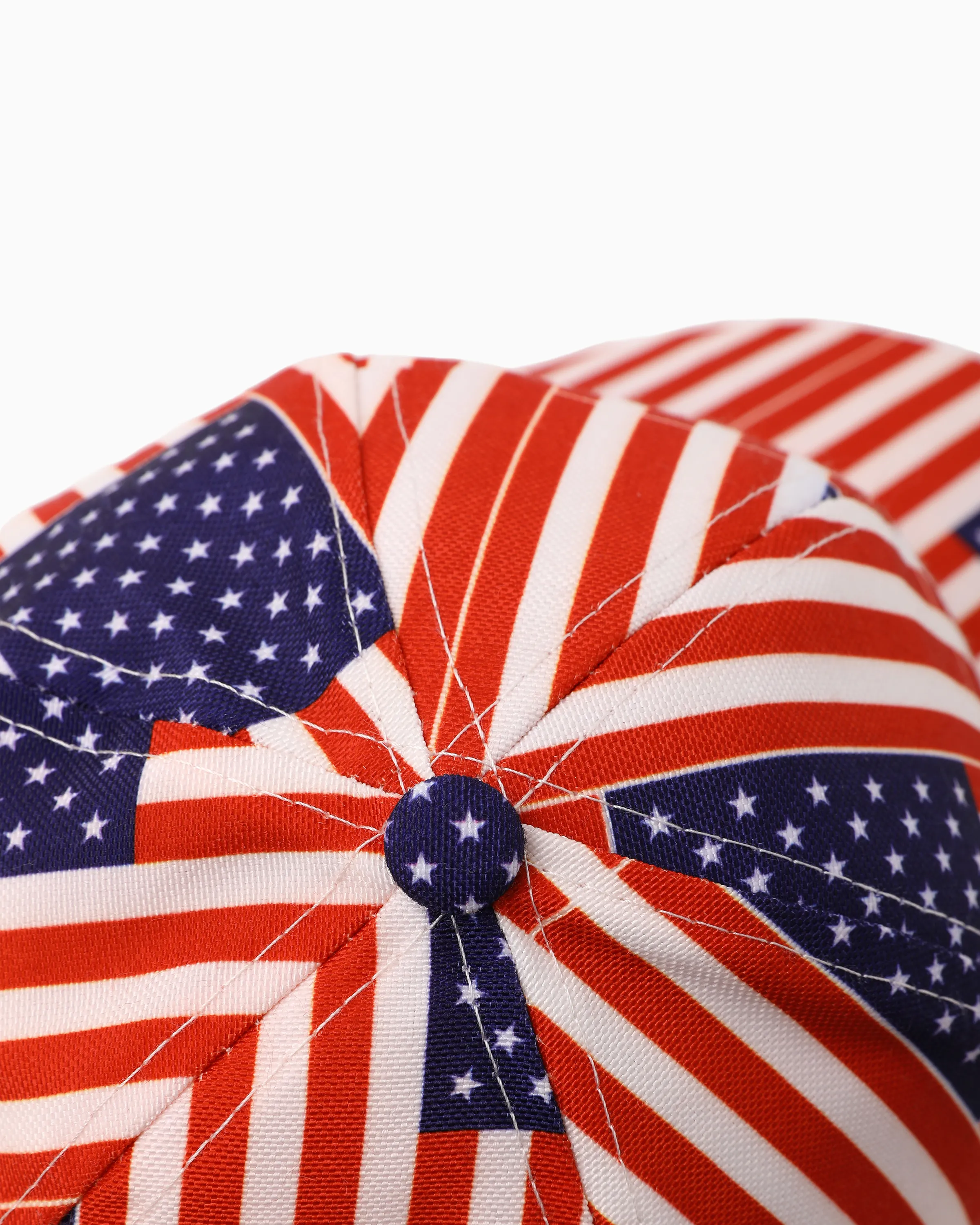 Independence Day Toddler/Kids American Flag Print Baseball Cap Red - Image 2