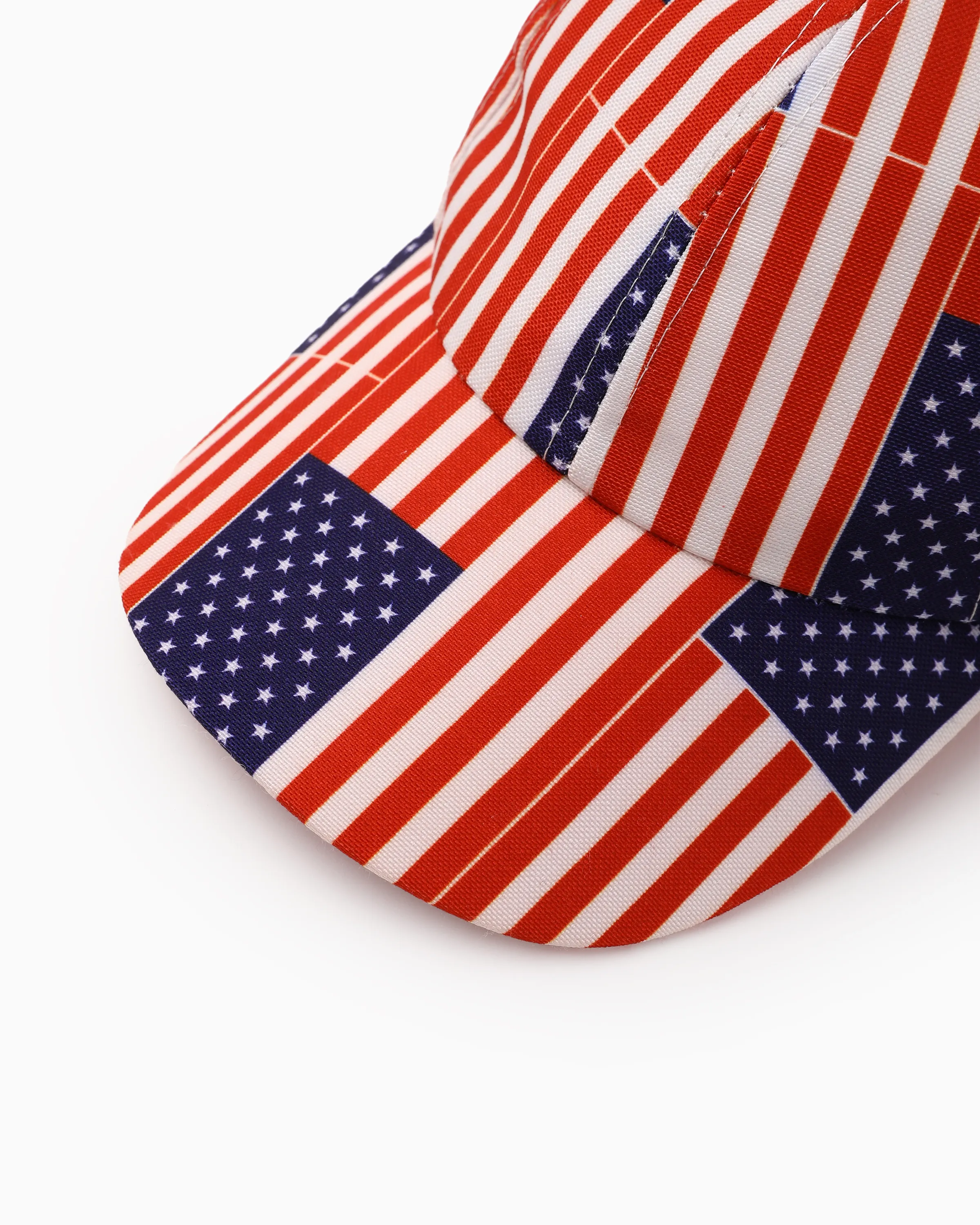Independence Day Toddler/Kids American Flag Print Baseball Cap Red - Image 3