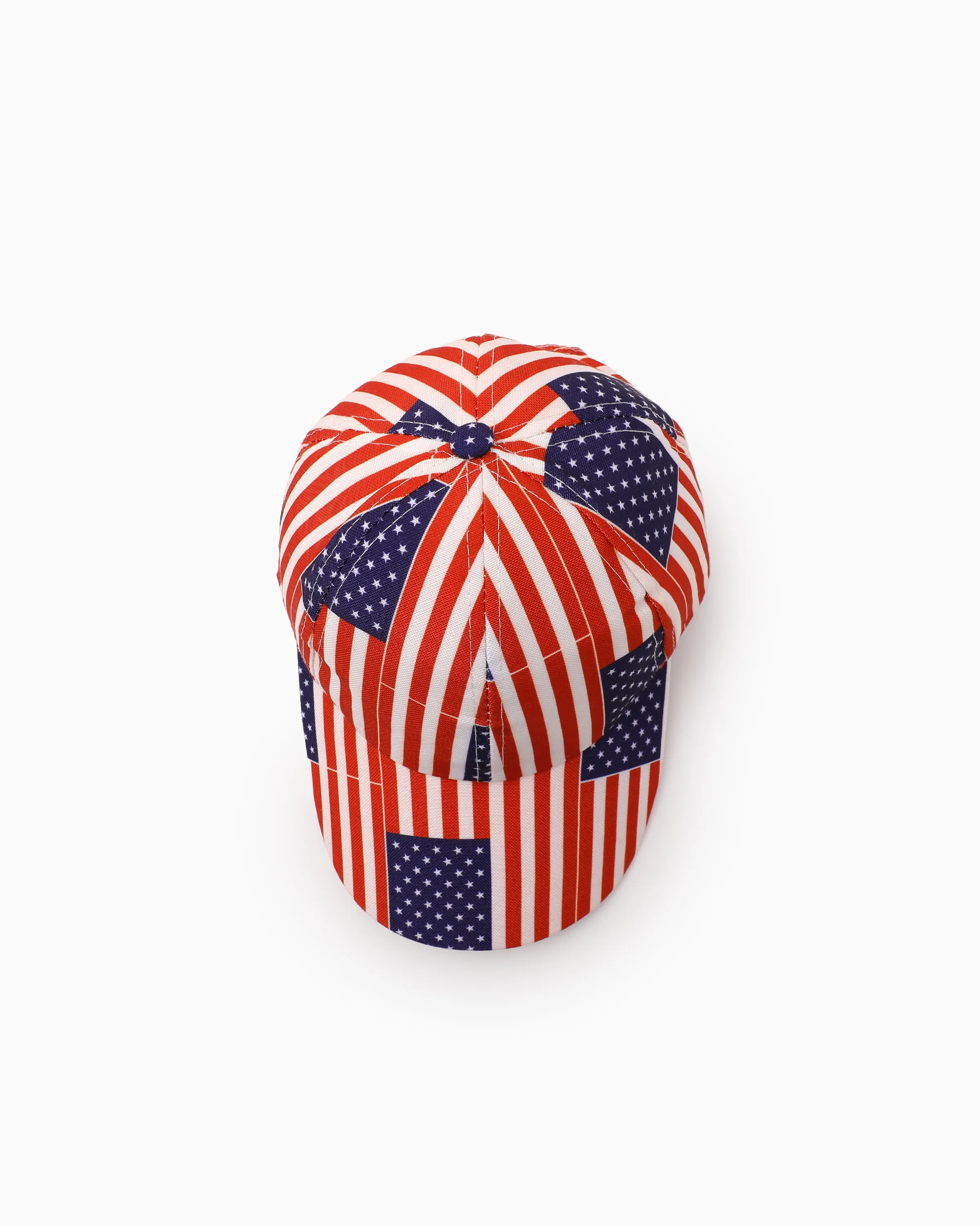 Independence Day Toddler/Kids American Flag Print Baseball Cap Red - Image 6