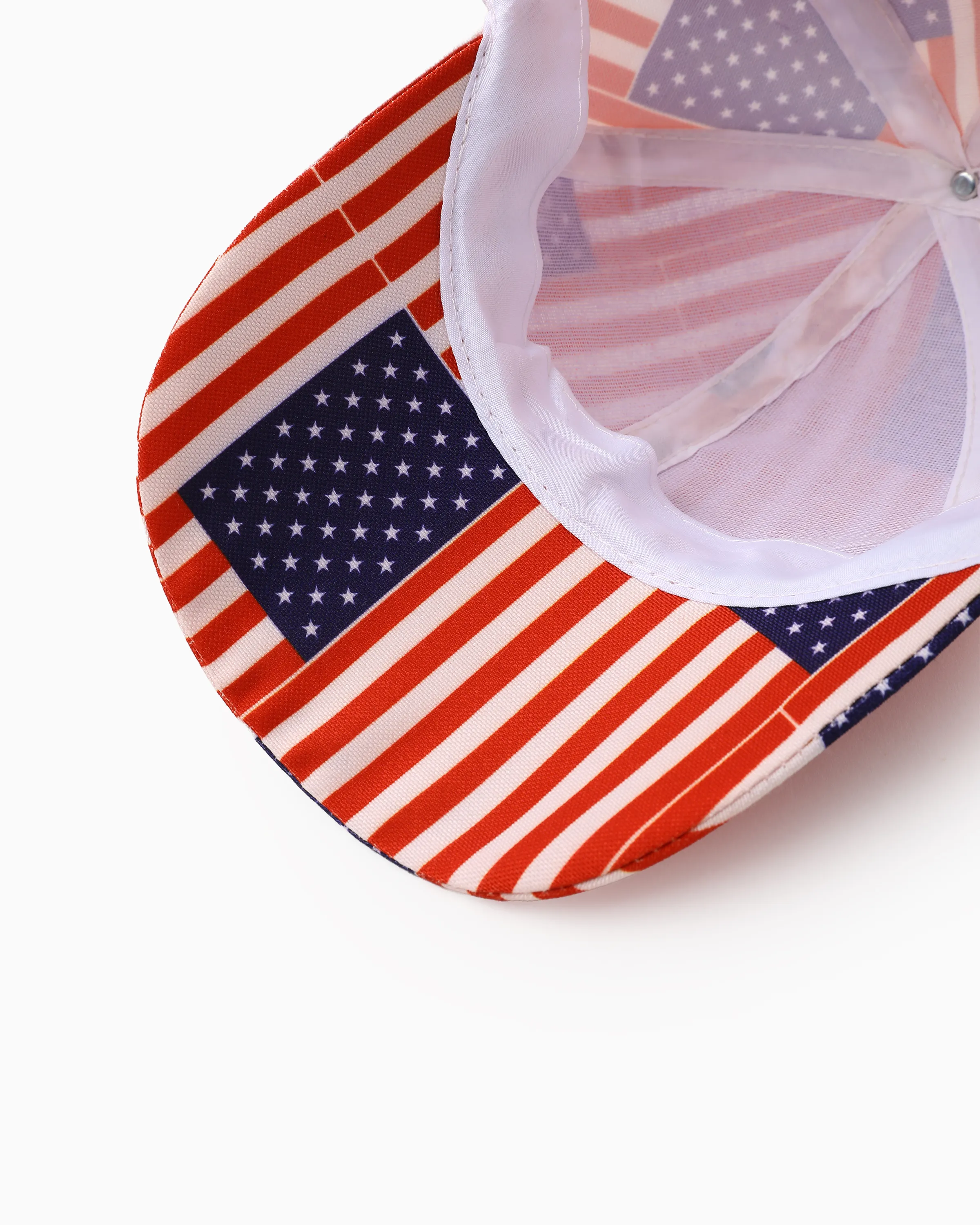 Independence Day Toddler/Kids American Flag Print Baseball Cap Red - Image 8