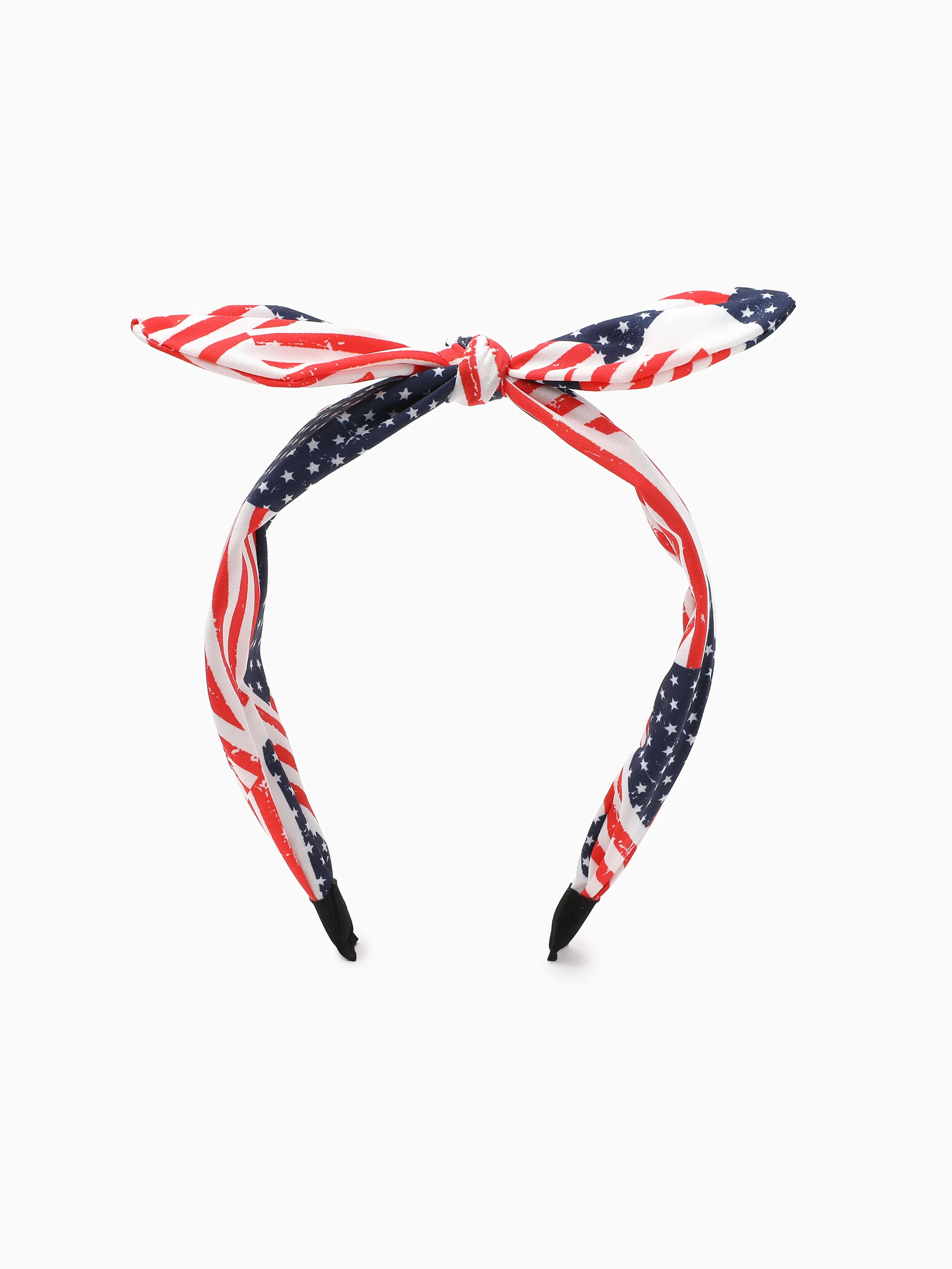 Independence Day Mommy and Me Patriotic Star Stripe Bow Headband Deep Blue - Image 5