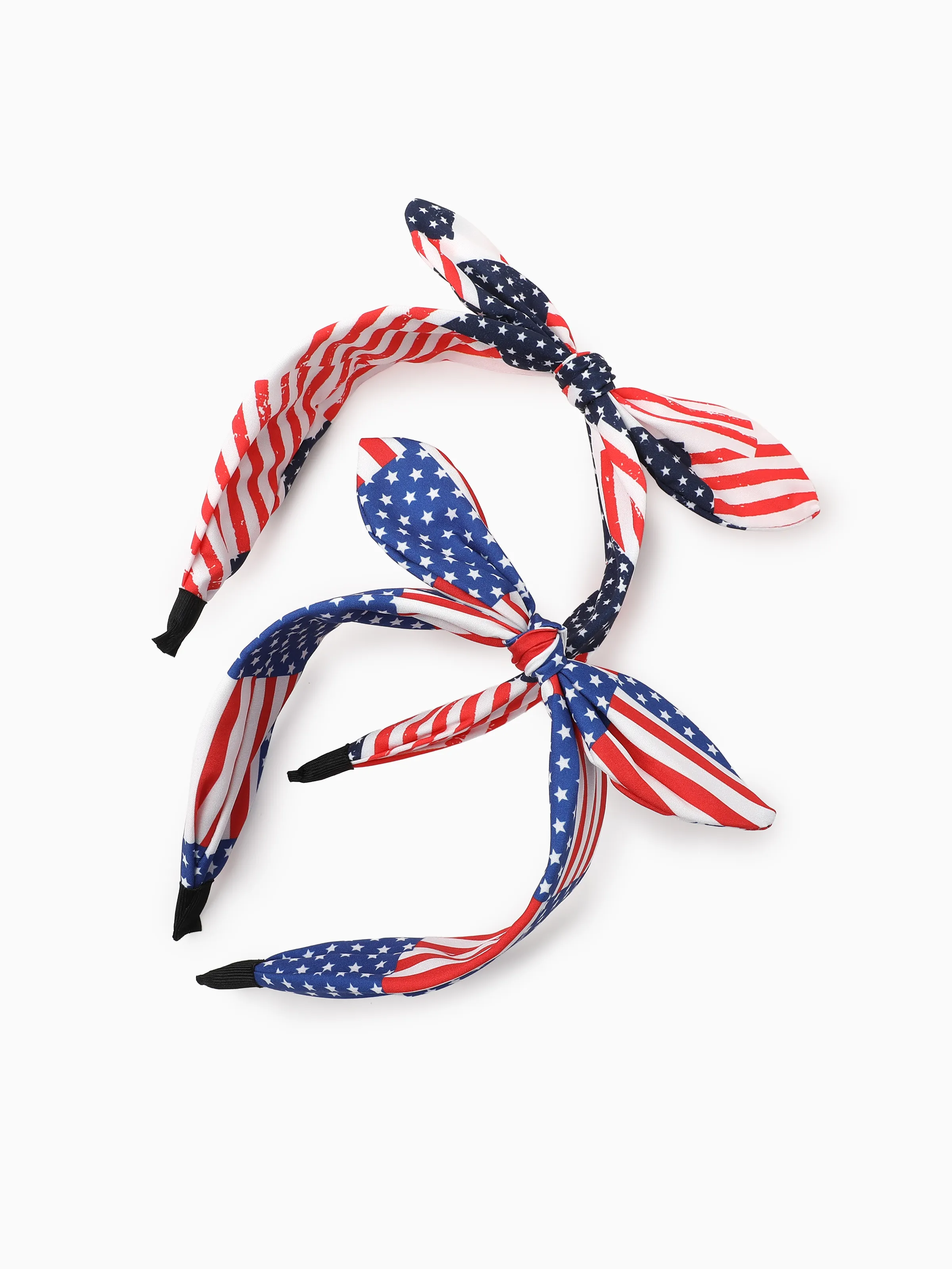 Independence Day Mommy and Me Patriotic Star Stripe Bow Headband Navy - Image 12