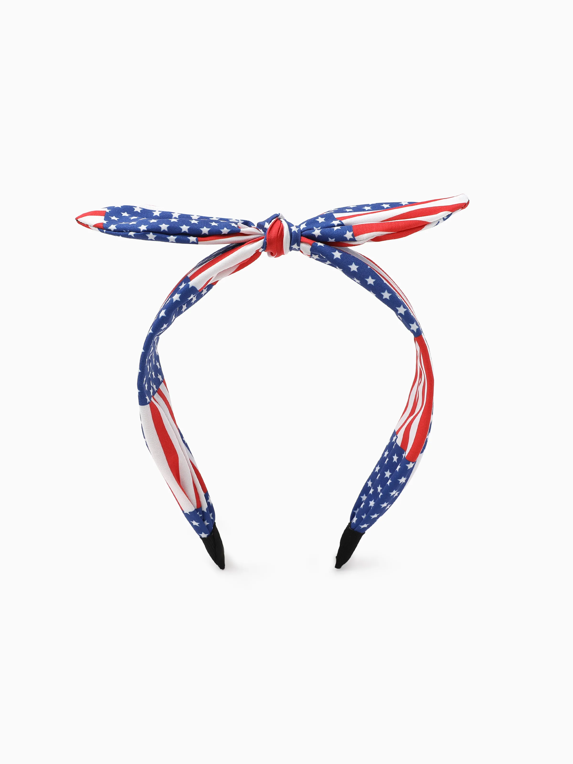 Independence Day Mommy and Me Patriotic Star Stripe Bow Headband Navy - Image 5