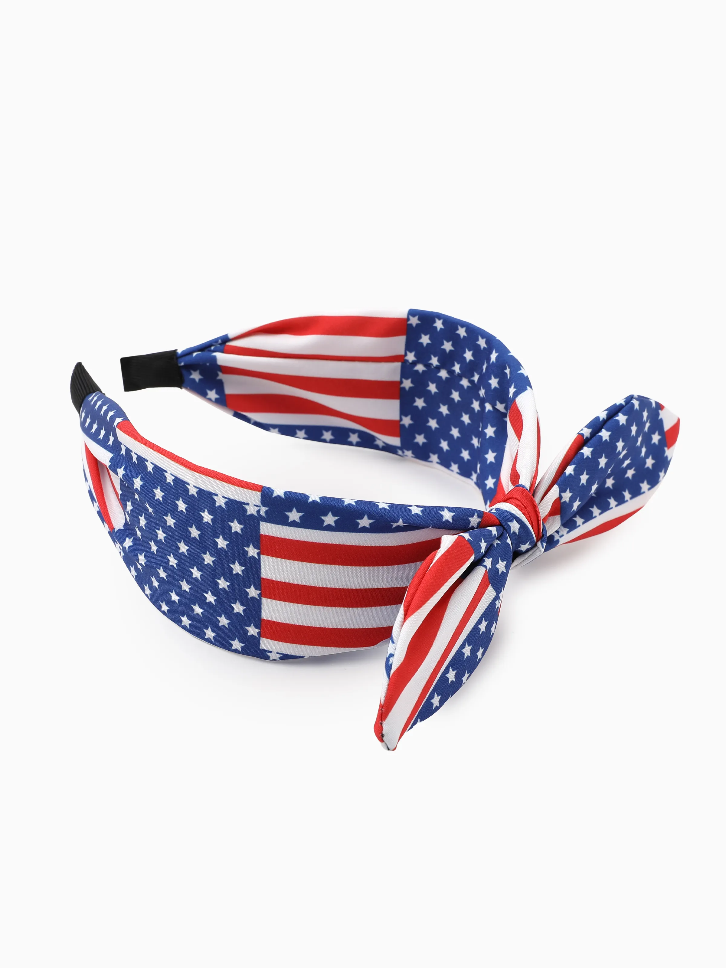 Independence Day Mommy and Me Patriotic Star Stripe Bow Headband Navy - Image 7