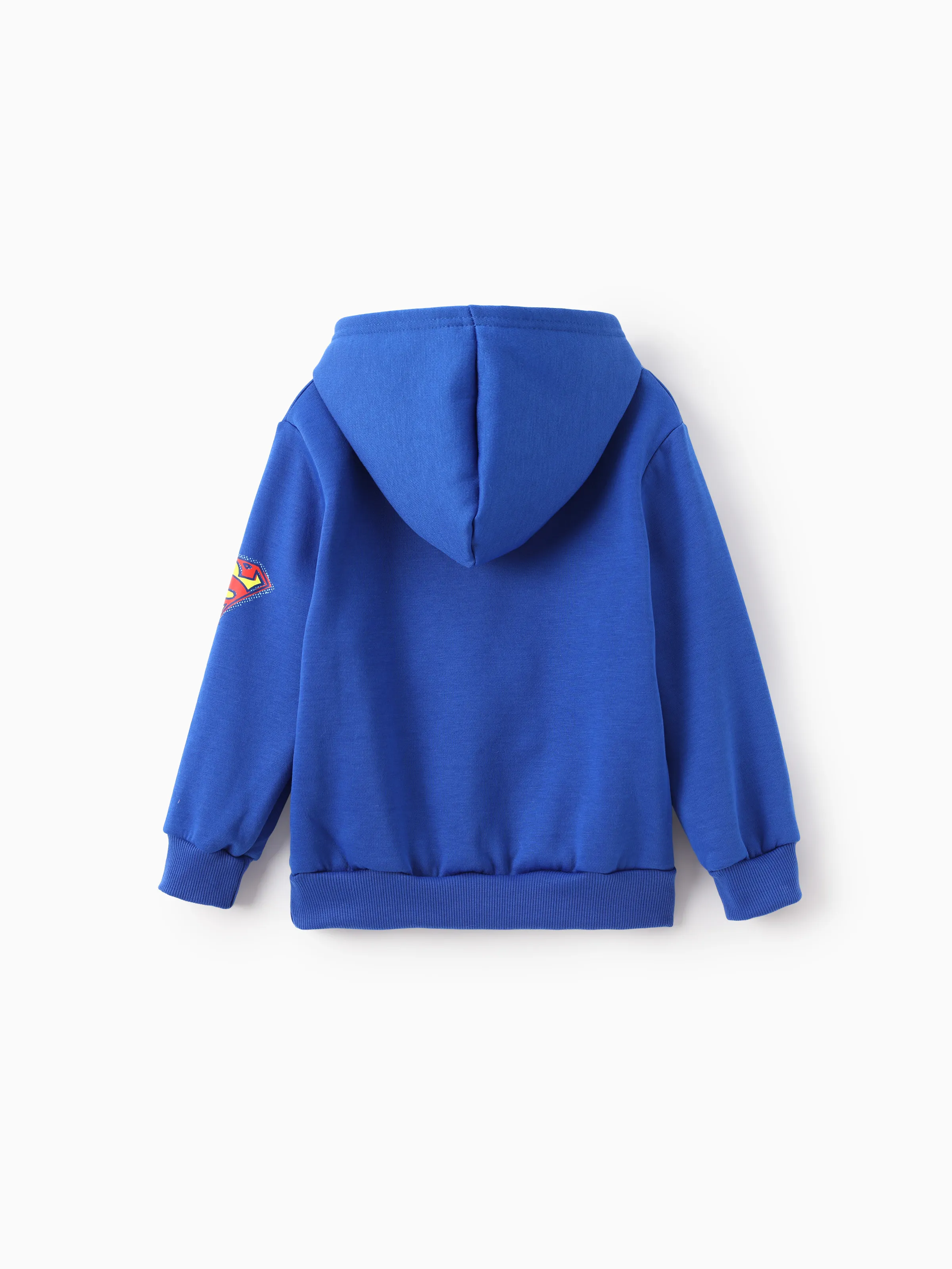 Justice League Toddler/Kid Boy 1pc Batman/Superman Pattern Hooded Sweatshirt Blue - Image 2