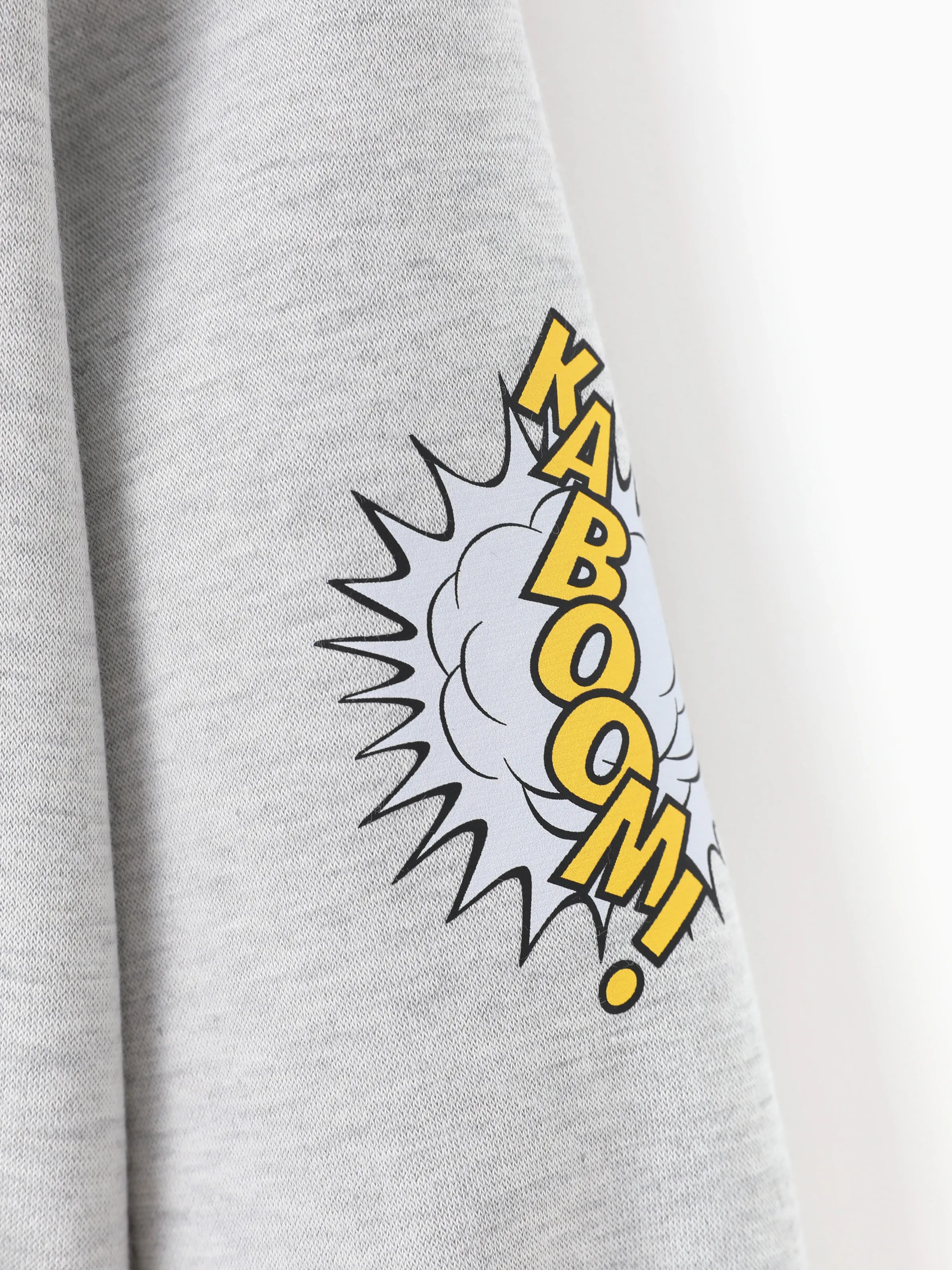 Justice League Toddler/Kid Boy 1pc Batman/Superman Pattern Hooded Sweatshirt Lightgrey - Image 5