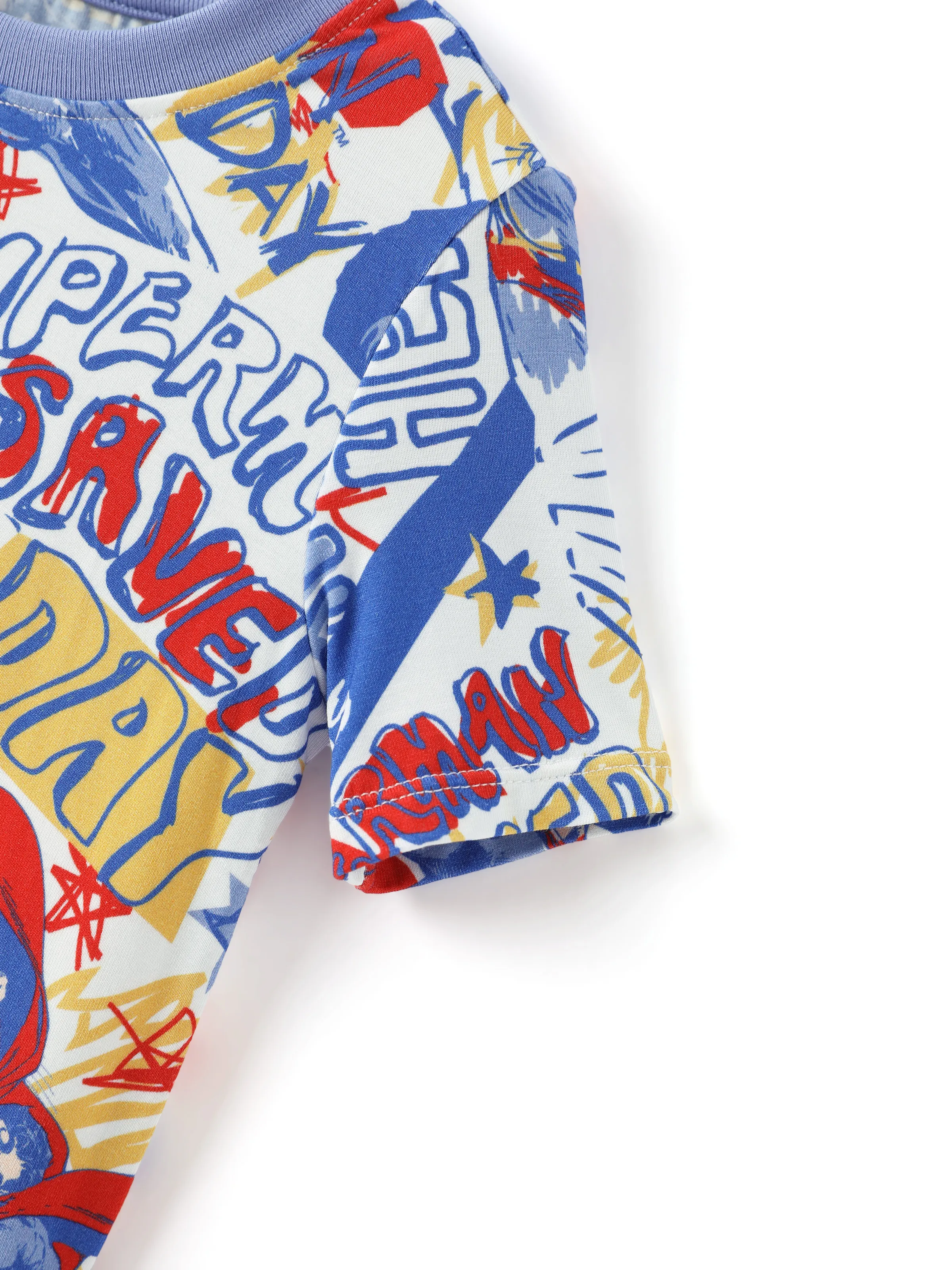 Justice League Toddler/Kid Boy Bamboo Superman 2pcs Snug-Fitting Pajamas Set Blue - Image 10