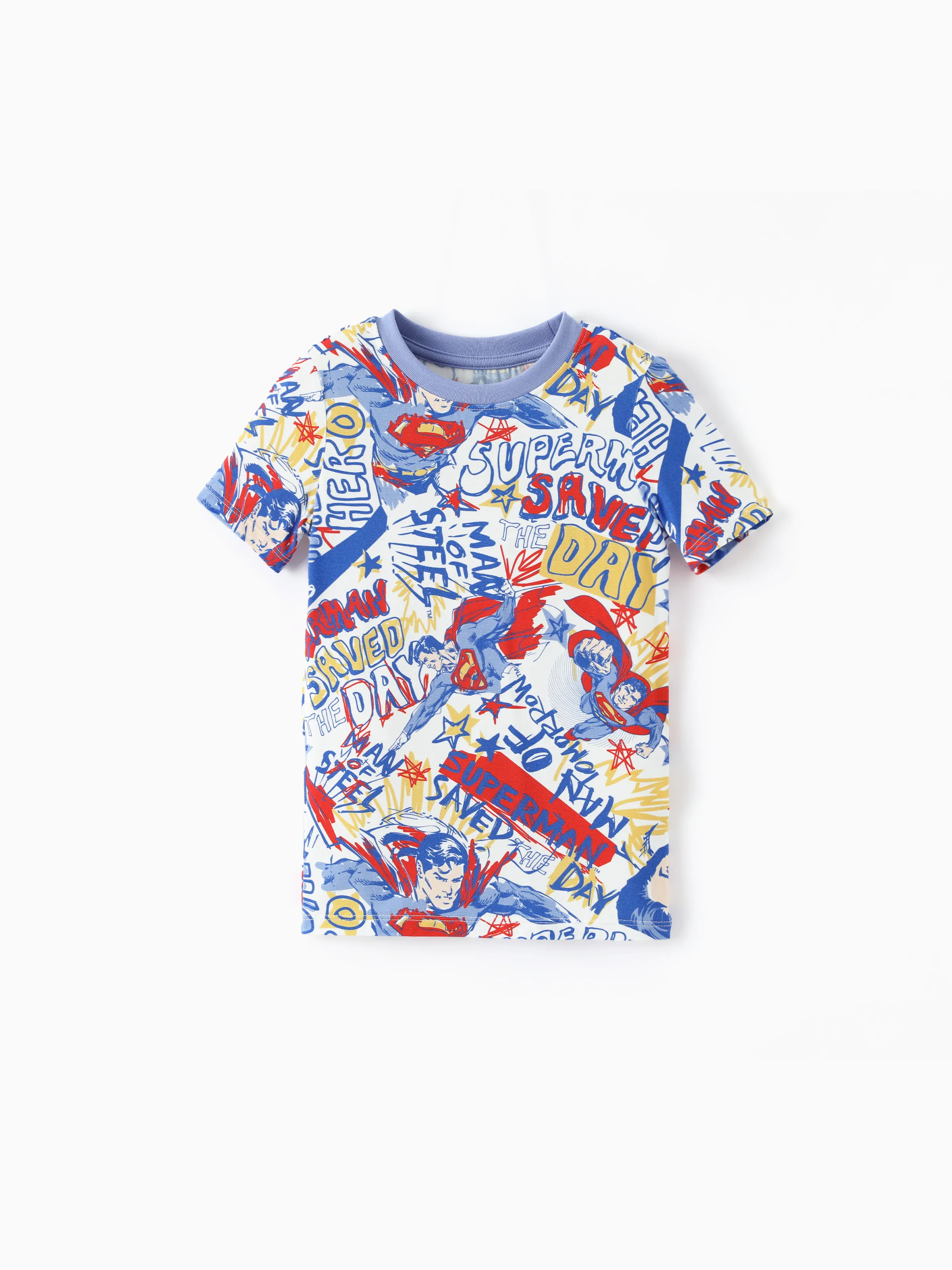 Justice League Toddler/Kid Boy Bamboo Superman 2pcs Snug-Fitting Pajamas Set Blue - Image 4
